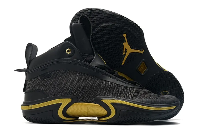 2021 Nike Air Jordan 36 Black Metallic Gold