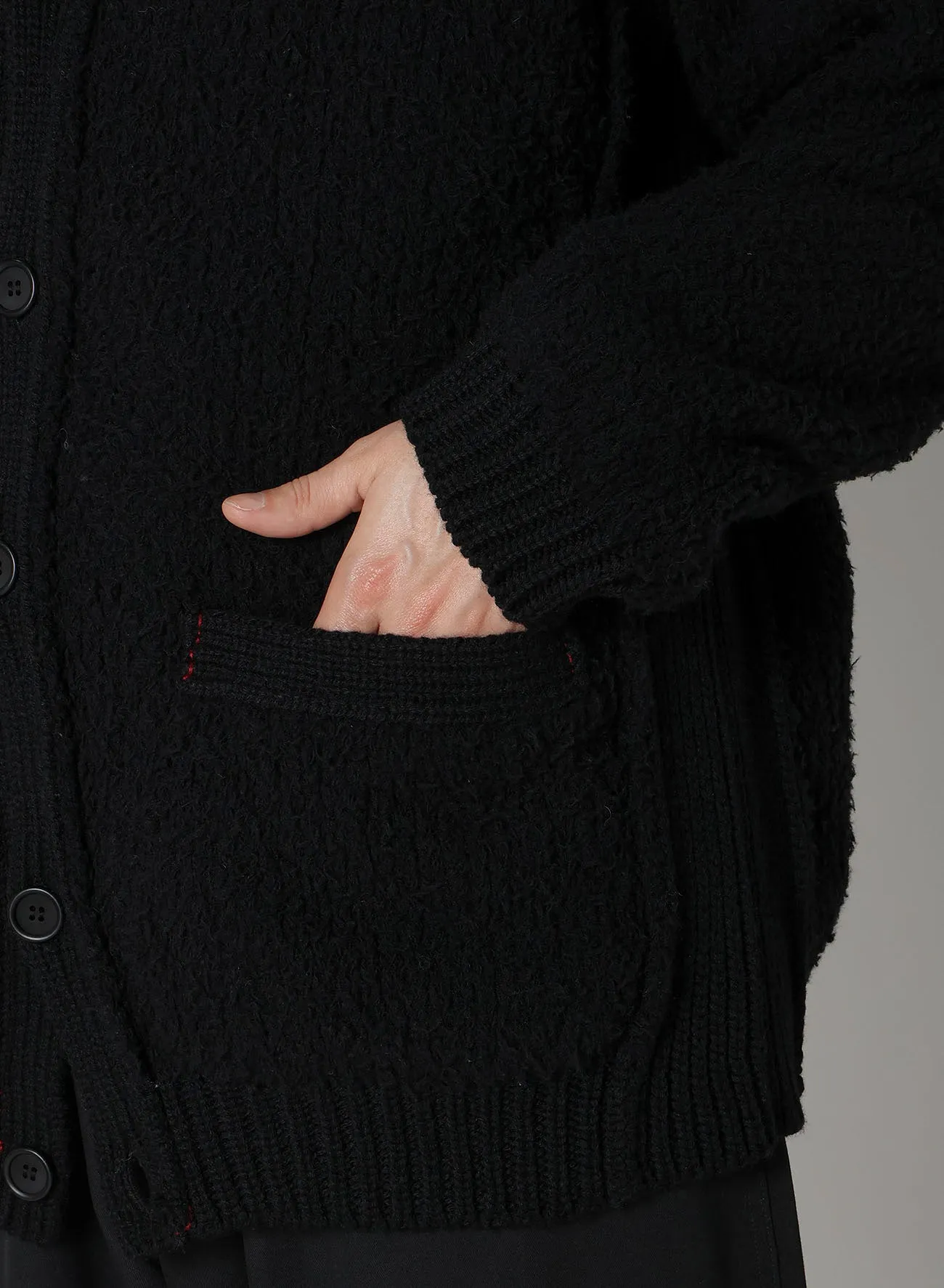 3G JERSEY SIDE RIB CARDIGAN