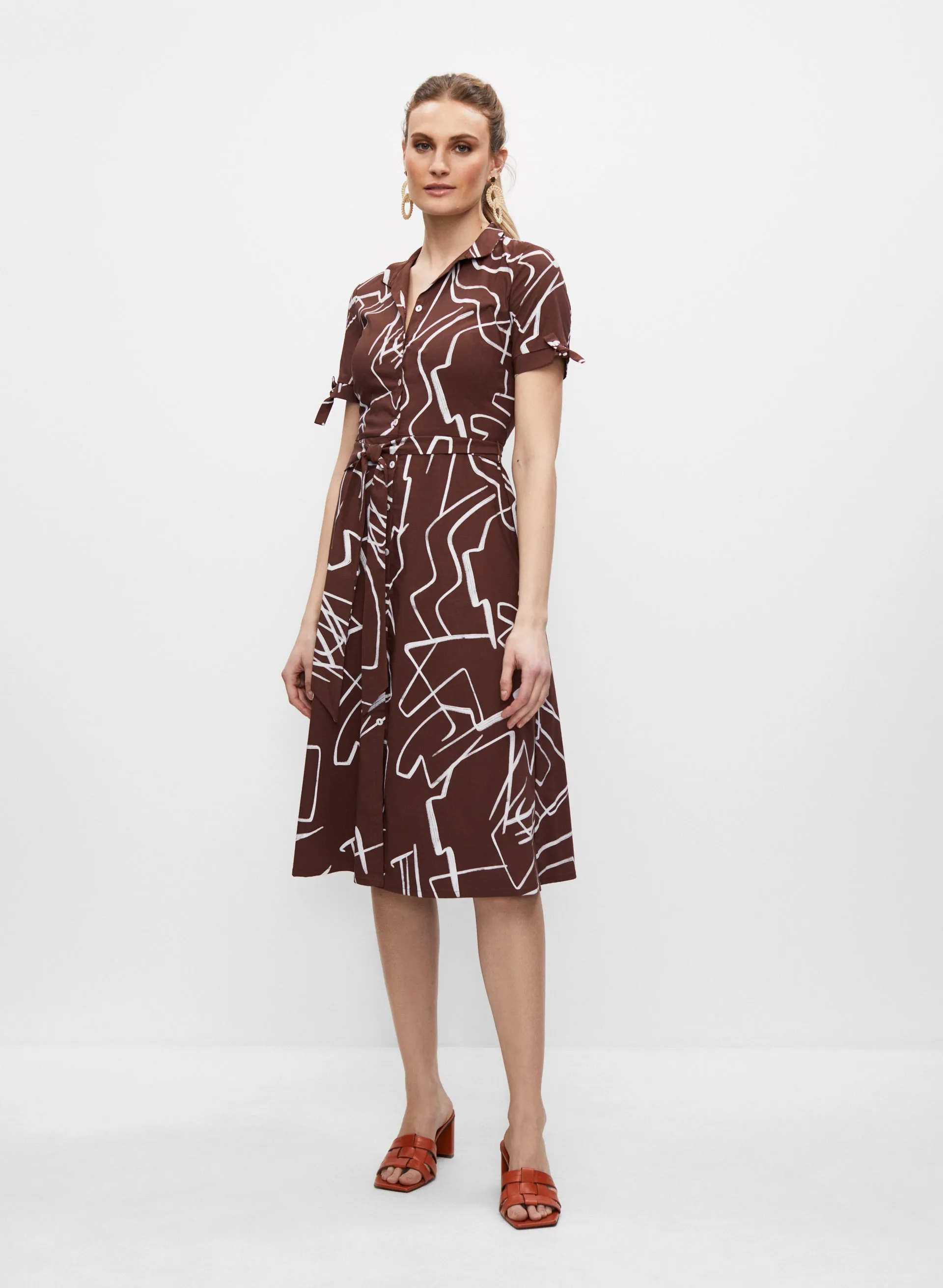 Abstract Print Dress