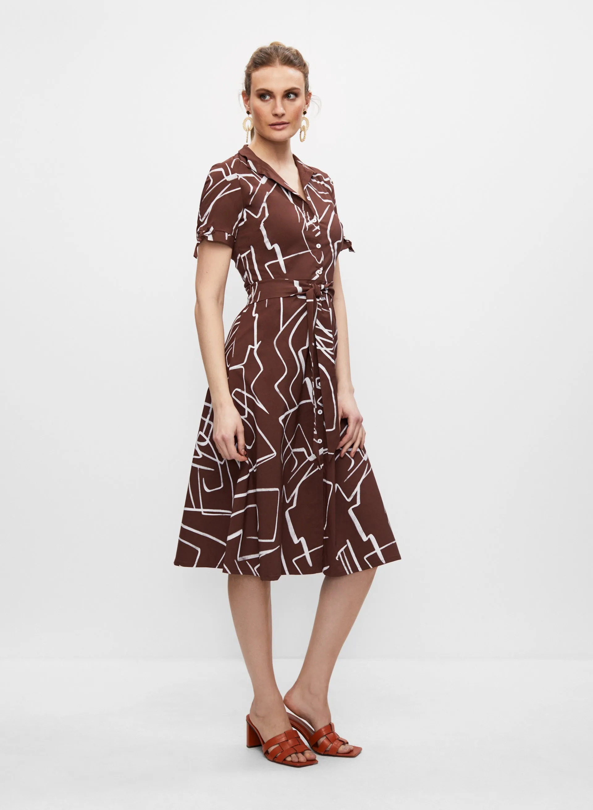 Abstract Print Dress