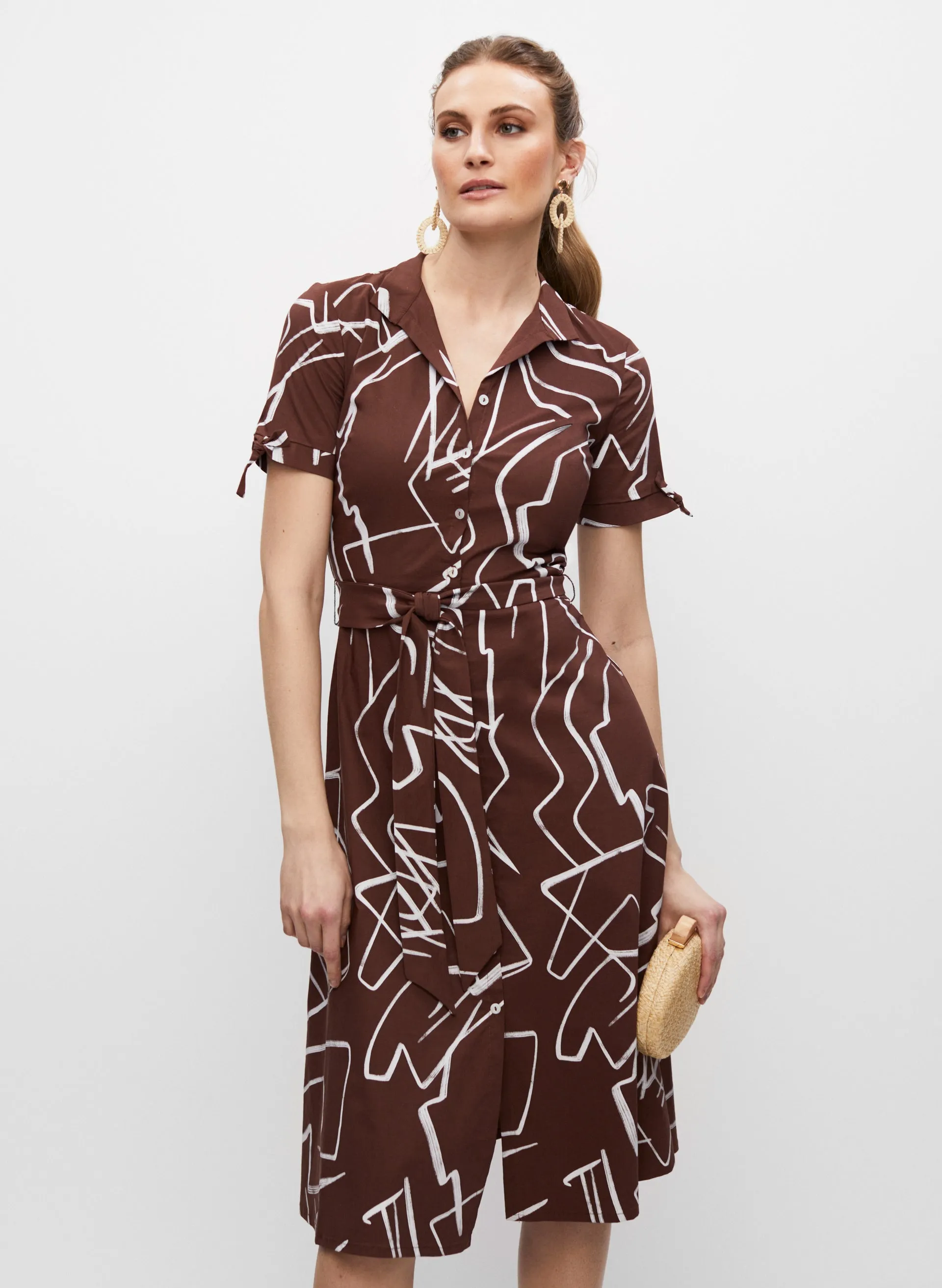 Abstract Print Dress