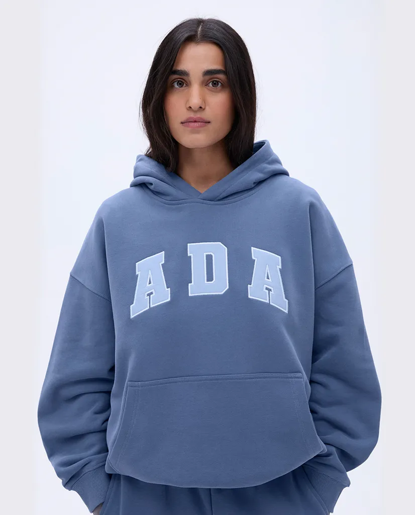 ADA Oversized Hoodie - Vintage Blue/Powder Blue