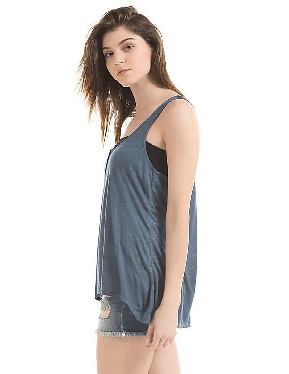 Aeropostale Slubbed Swing Tank Top