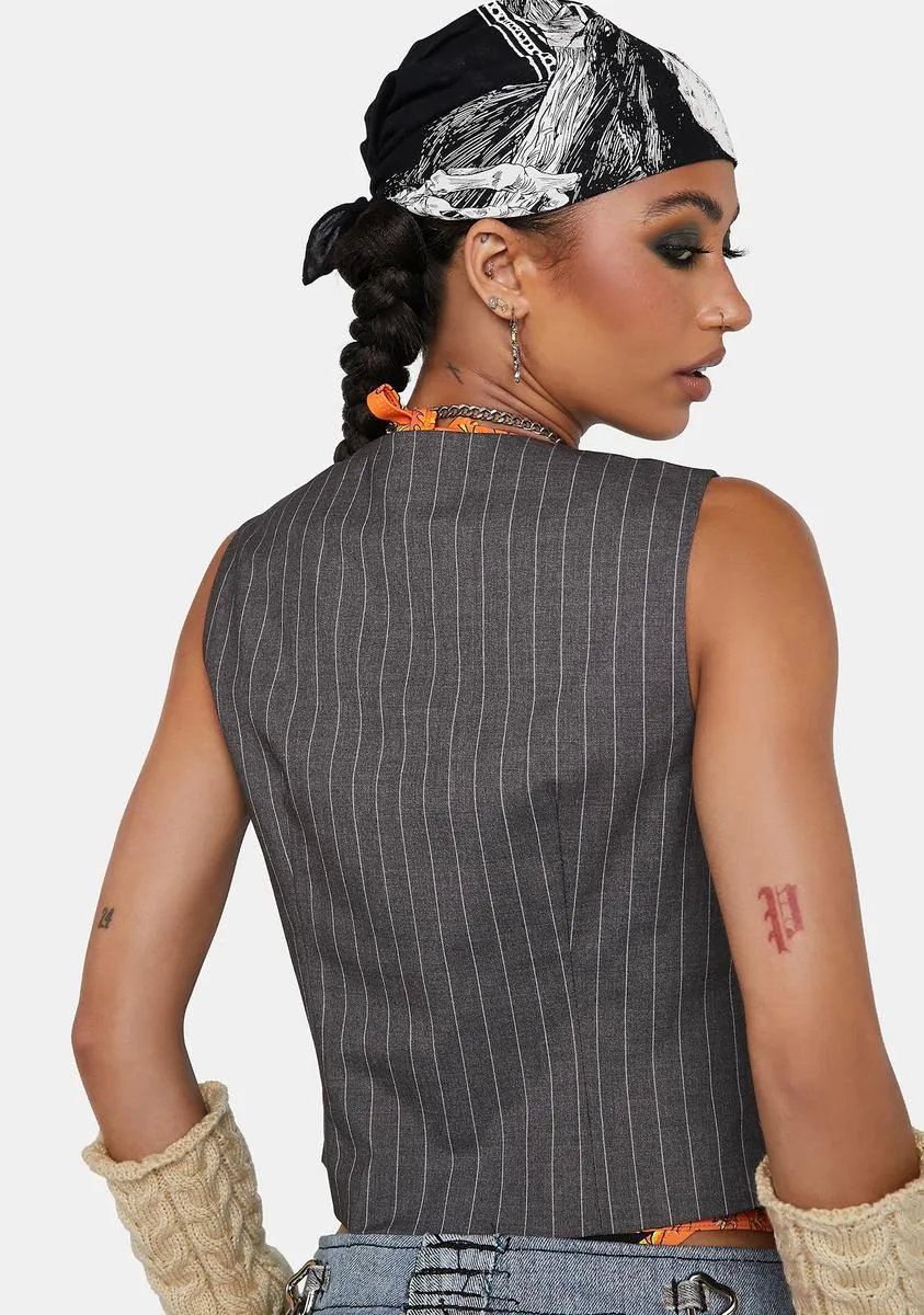 All Bossed Up Crop Vest-