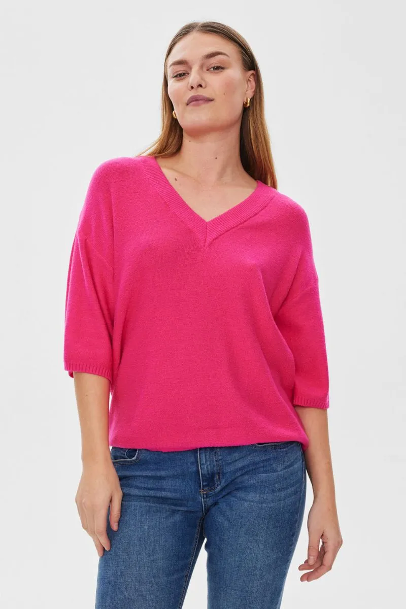 Alpi Pullover | Raspberry Rose | Strik fra Freequent