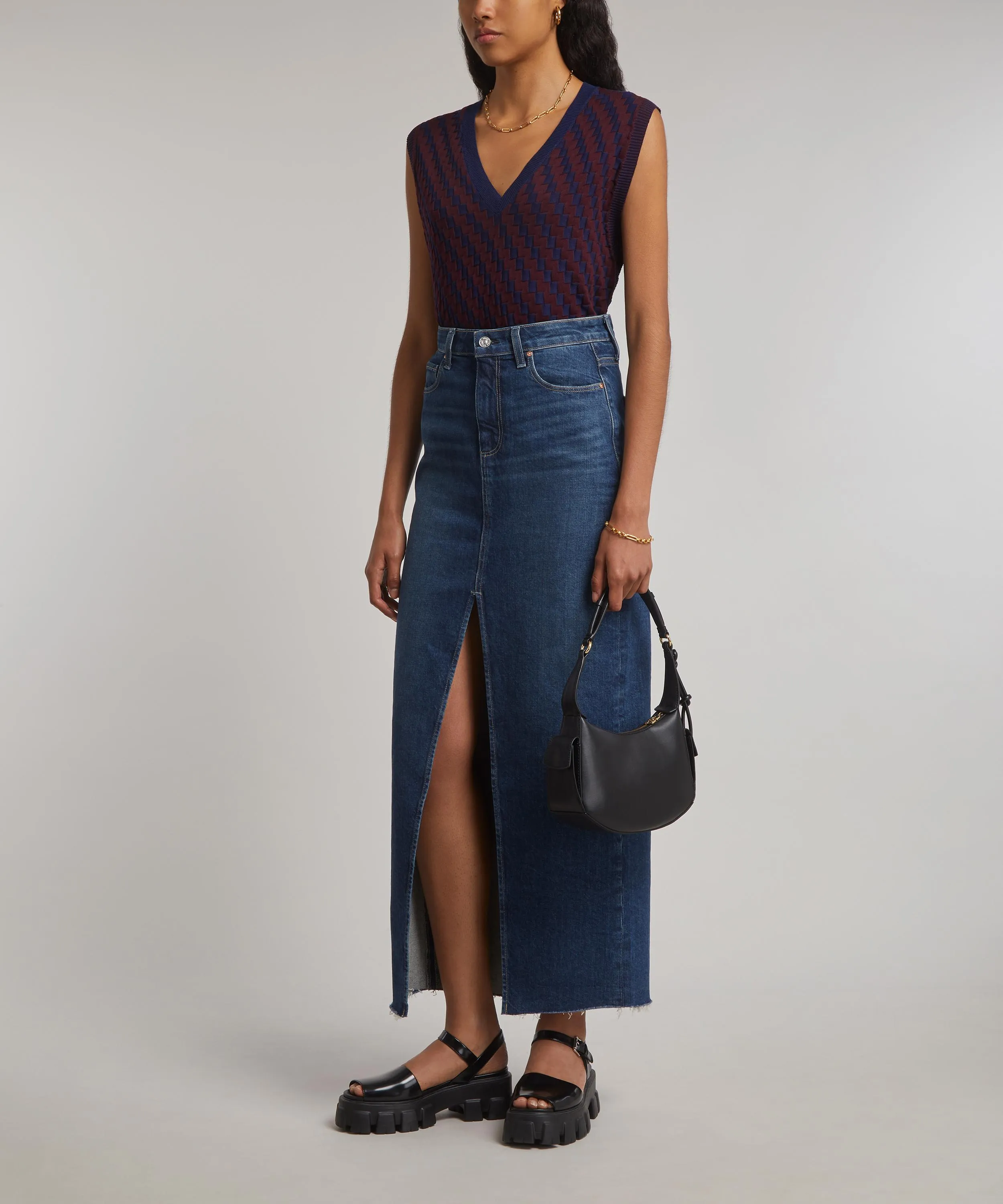 Angela Denim Maxi Skirt