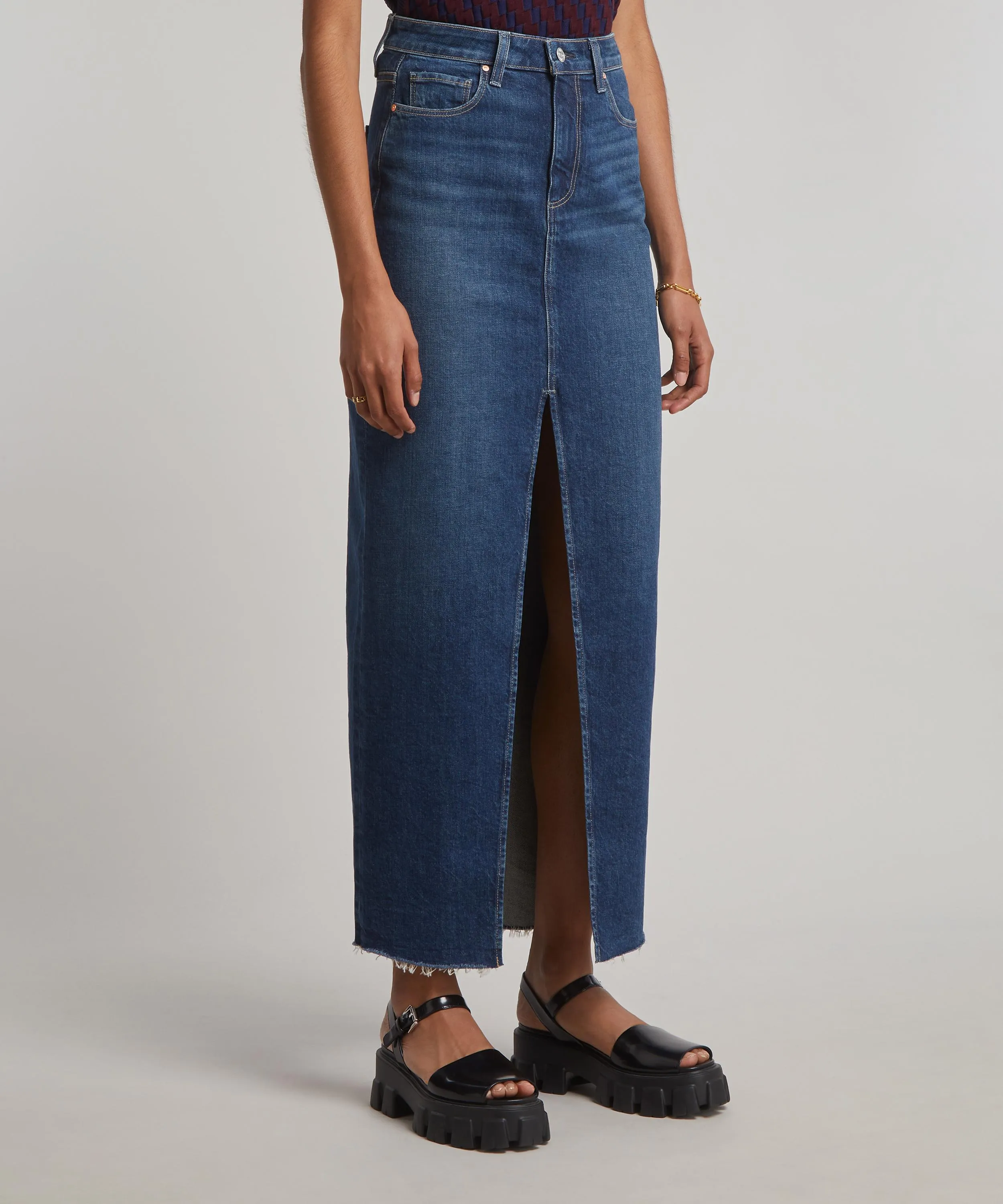 Angela Denim Maxi Skirt