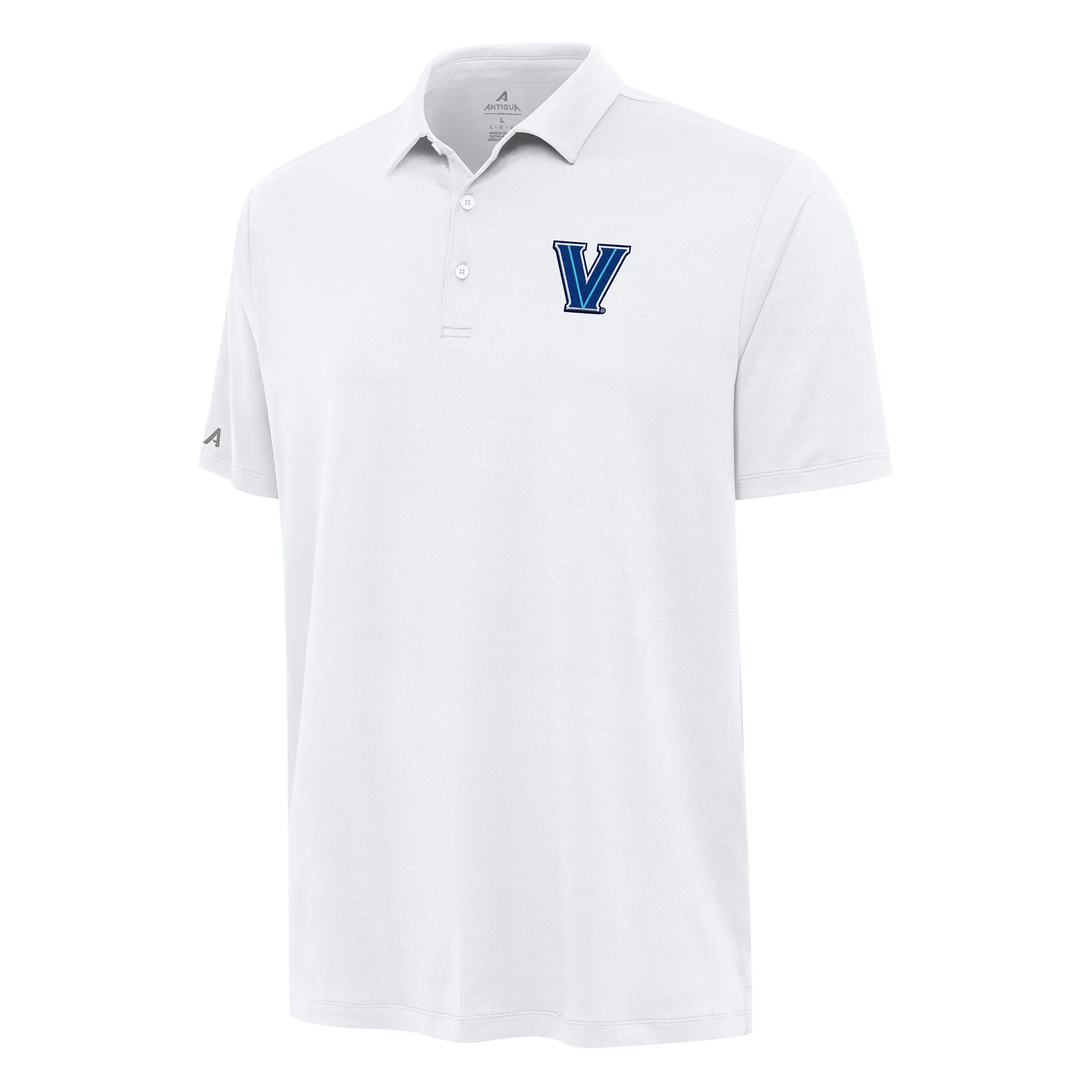 Antigua Villanova Wildcats White Reprocess Polo