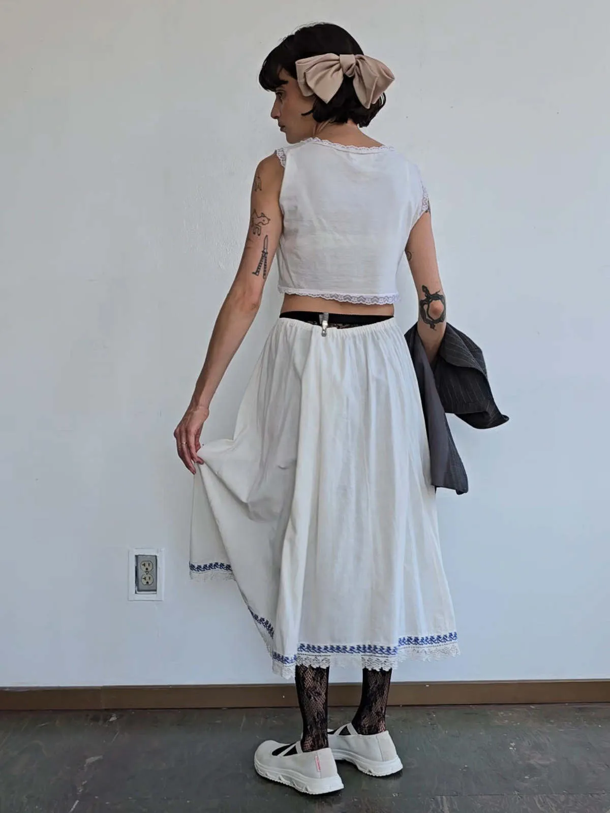 Antique Cotton Skirt - White