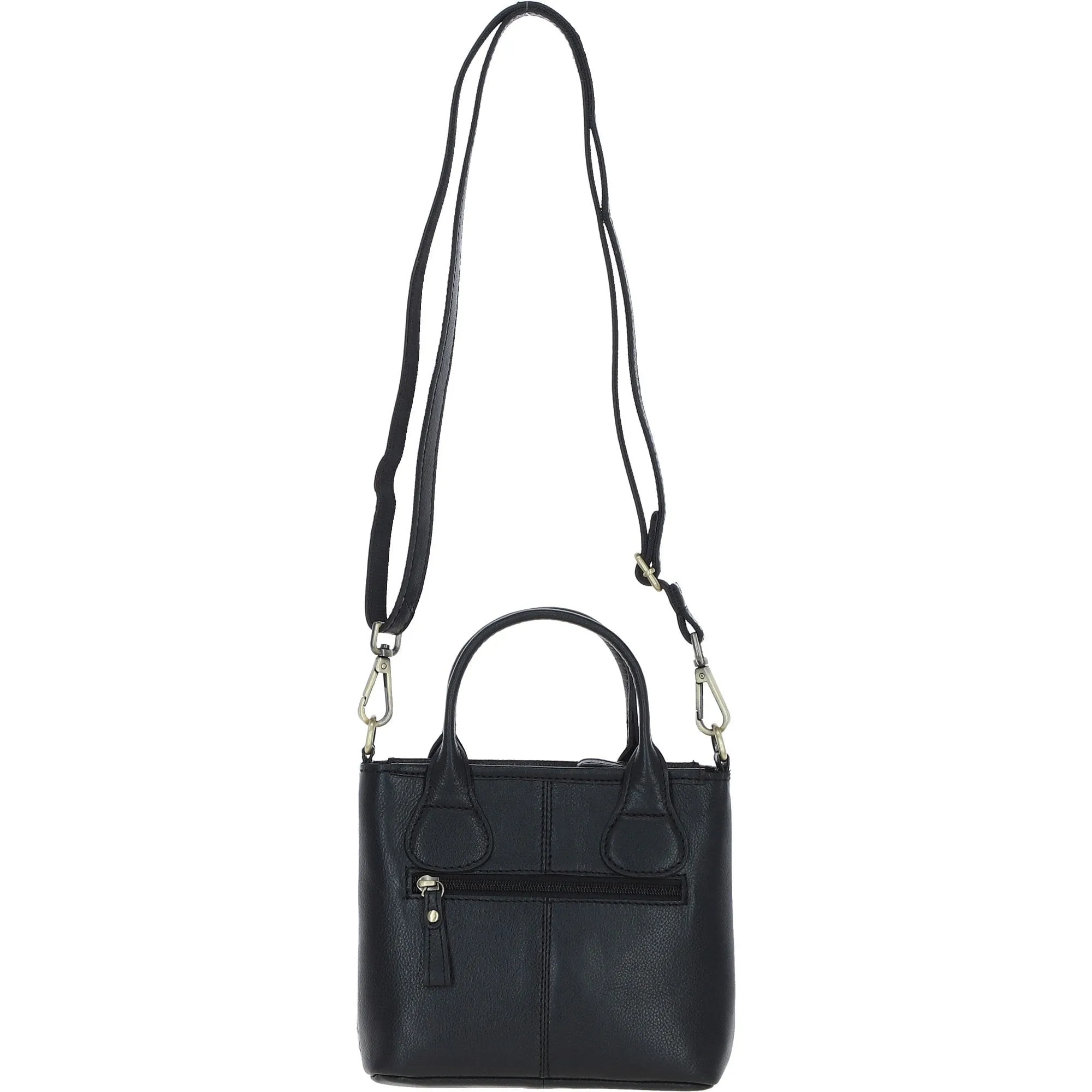 Ashwood Leather x Harris Tweed Handbag with Removable Crossbody Strap Black/White: TW-21-012-BW