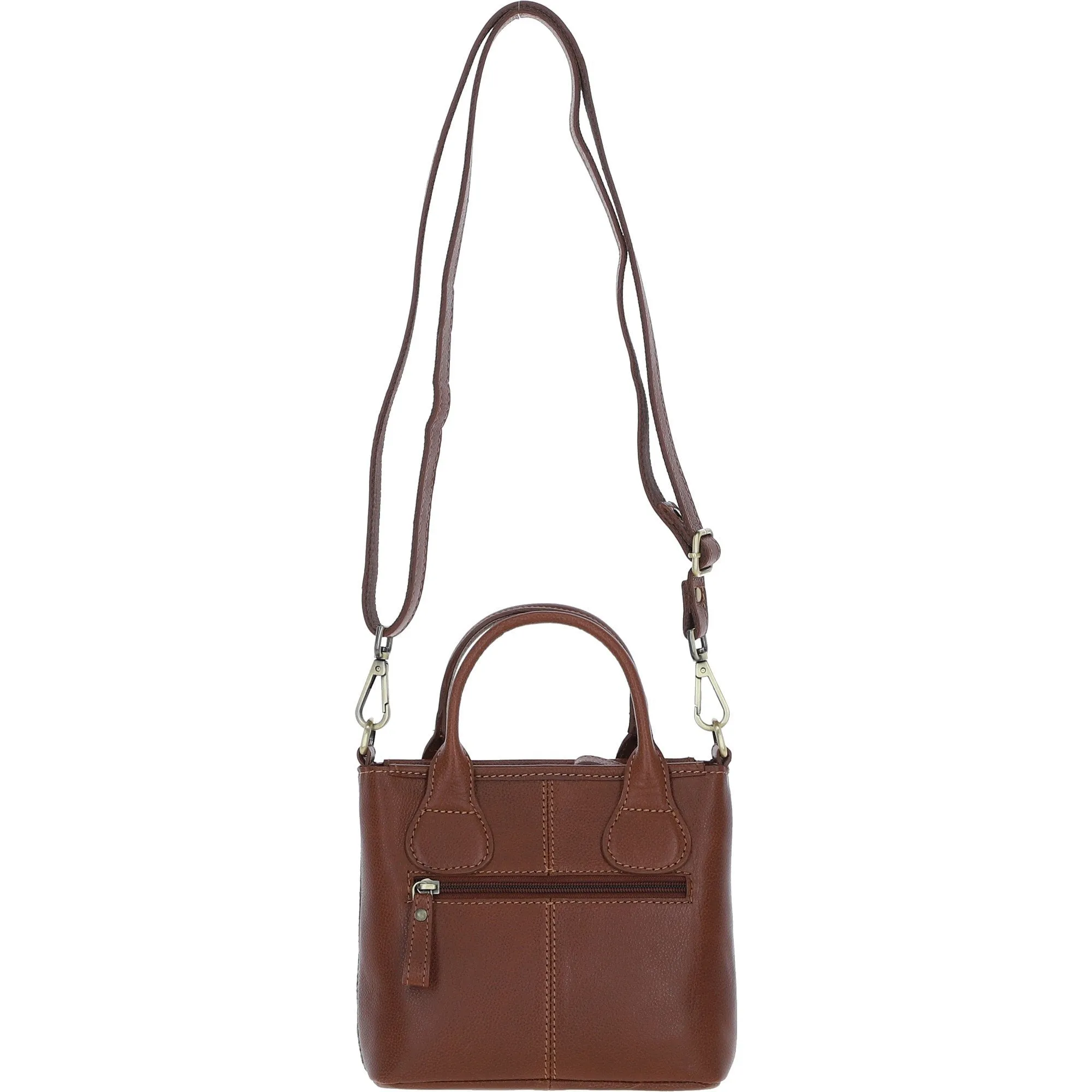 Ashwood Leather x Harris Tweed Handbag with Removable Crossbody Strap Tan/Mcload: TW-21-02-TM