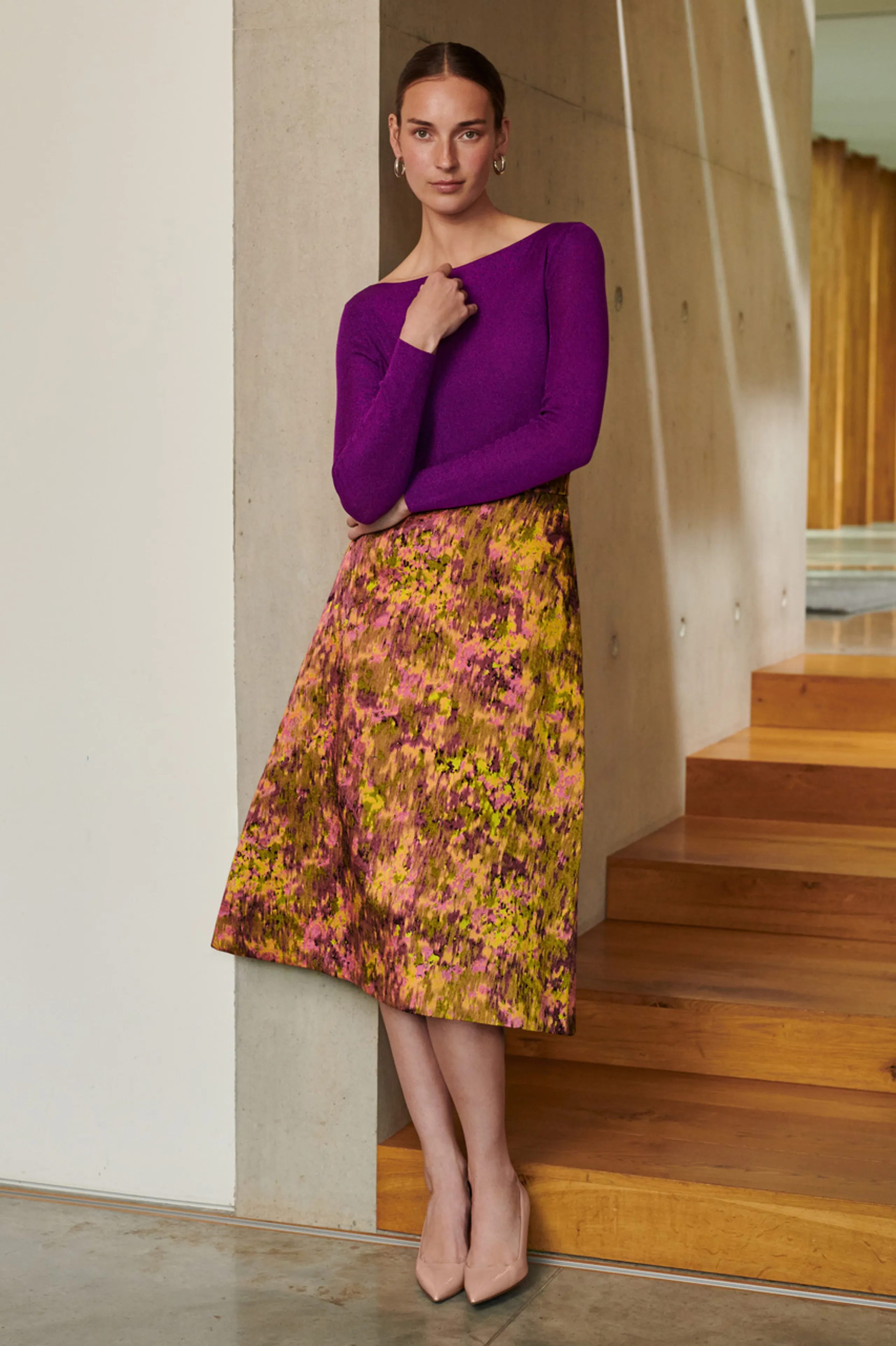 Astor Skirt Multicolour Jacquard