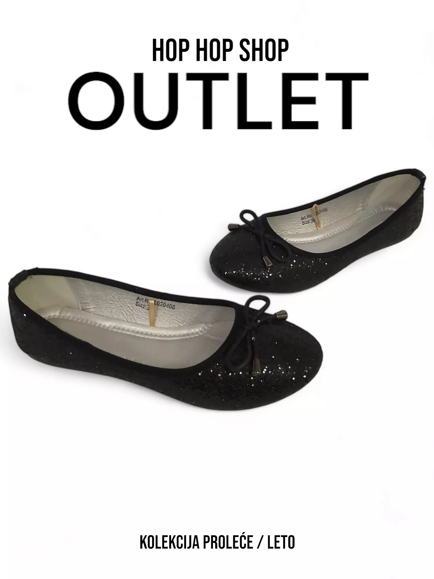 Ballerina flats L020406 - BLACK