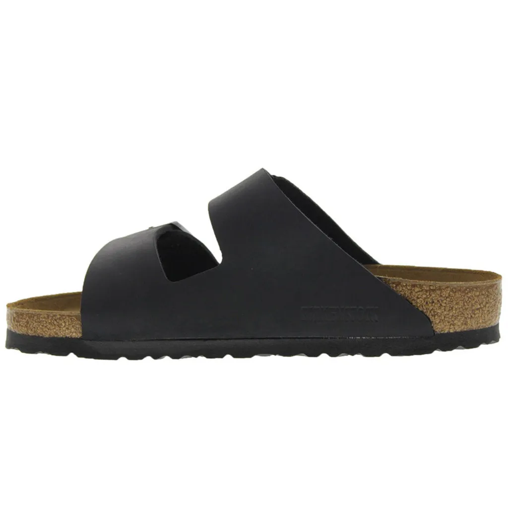 Birkenstock Arizona  Black Womens Open Back Waxy Leather Sandals - UK 5