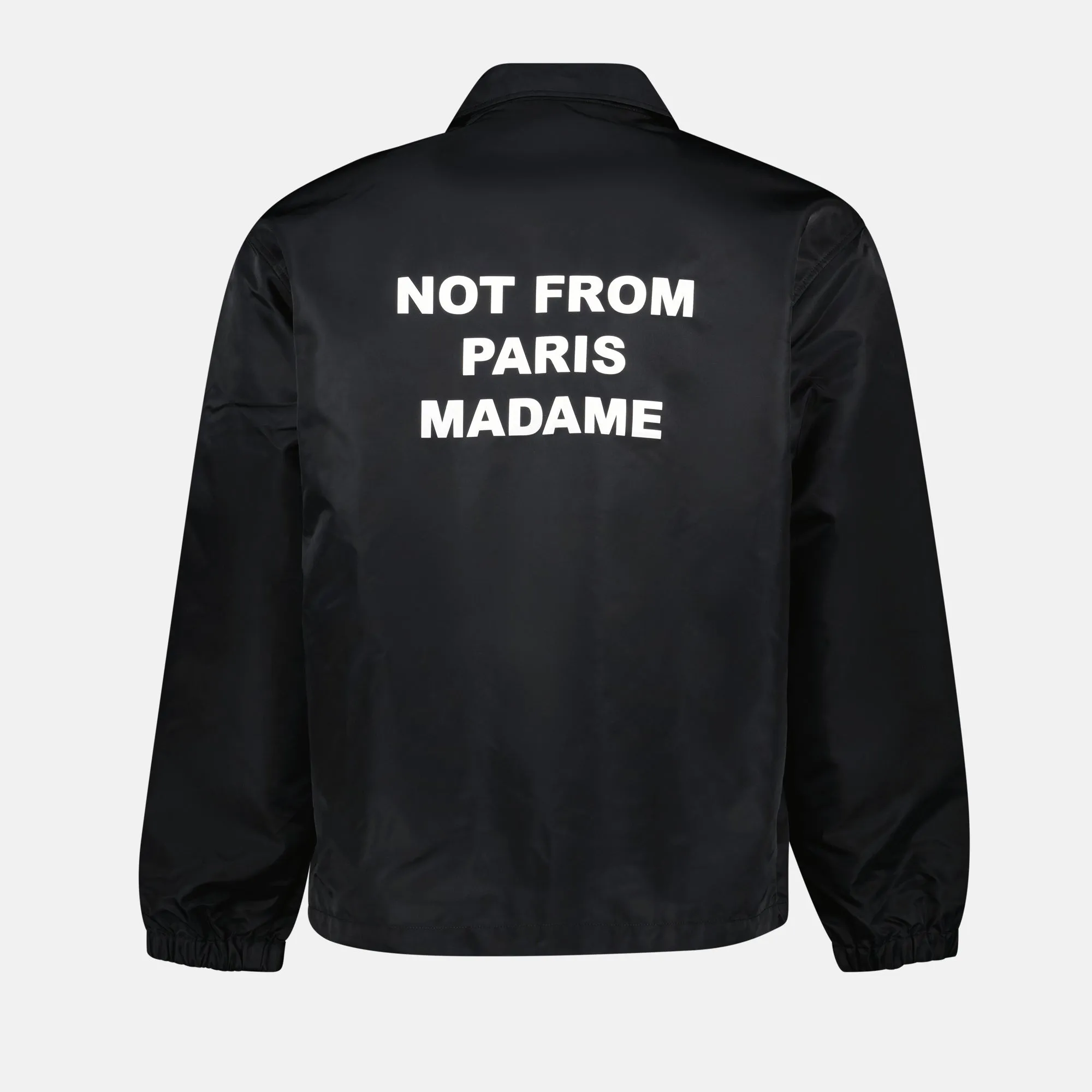 Black Slogan Windbreaker