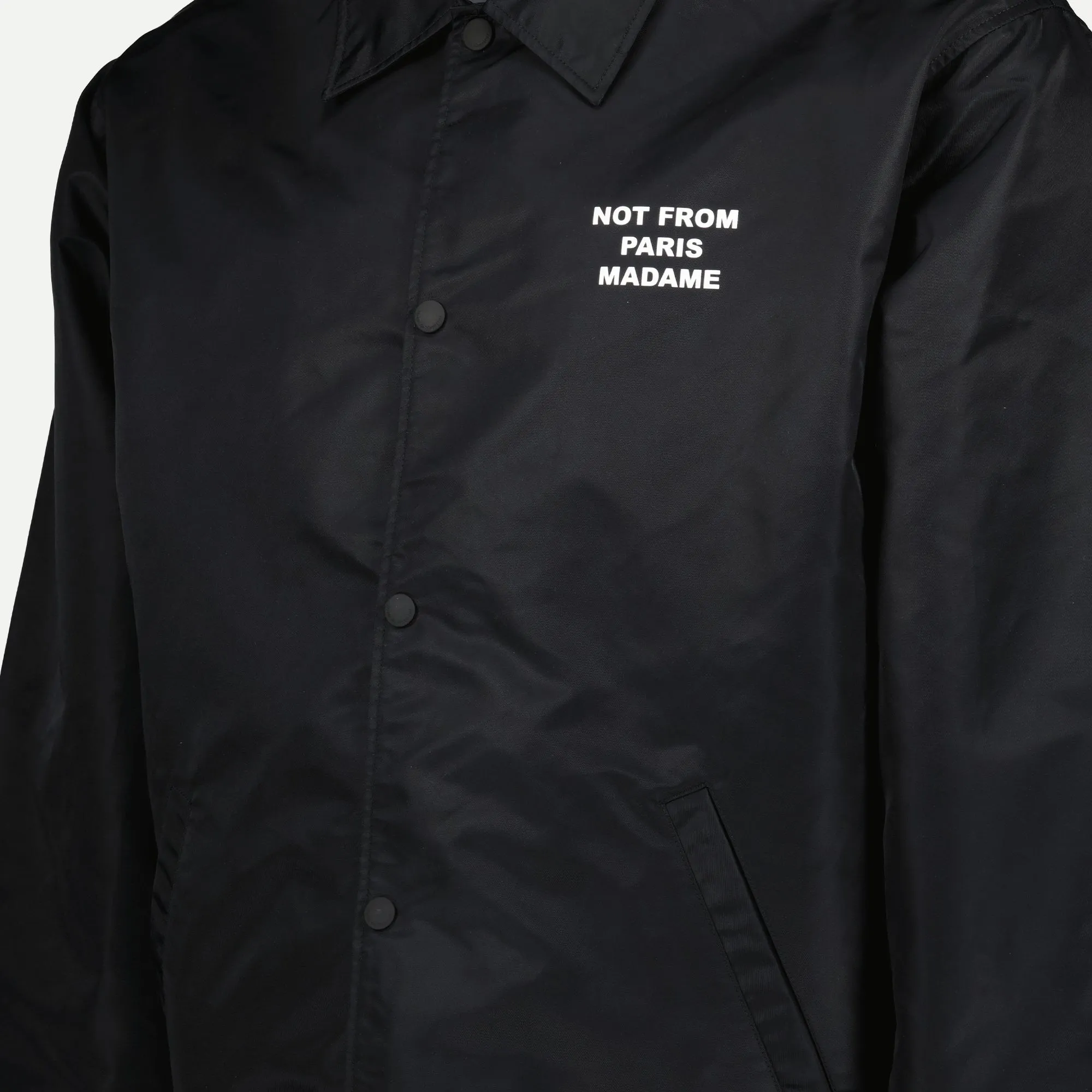 Black Slogan Windbreaker