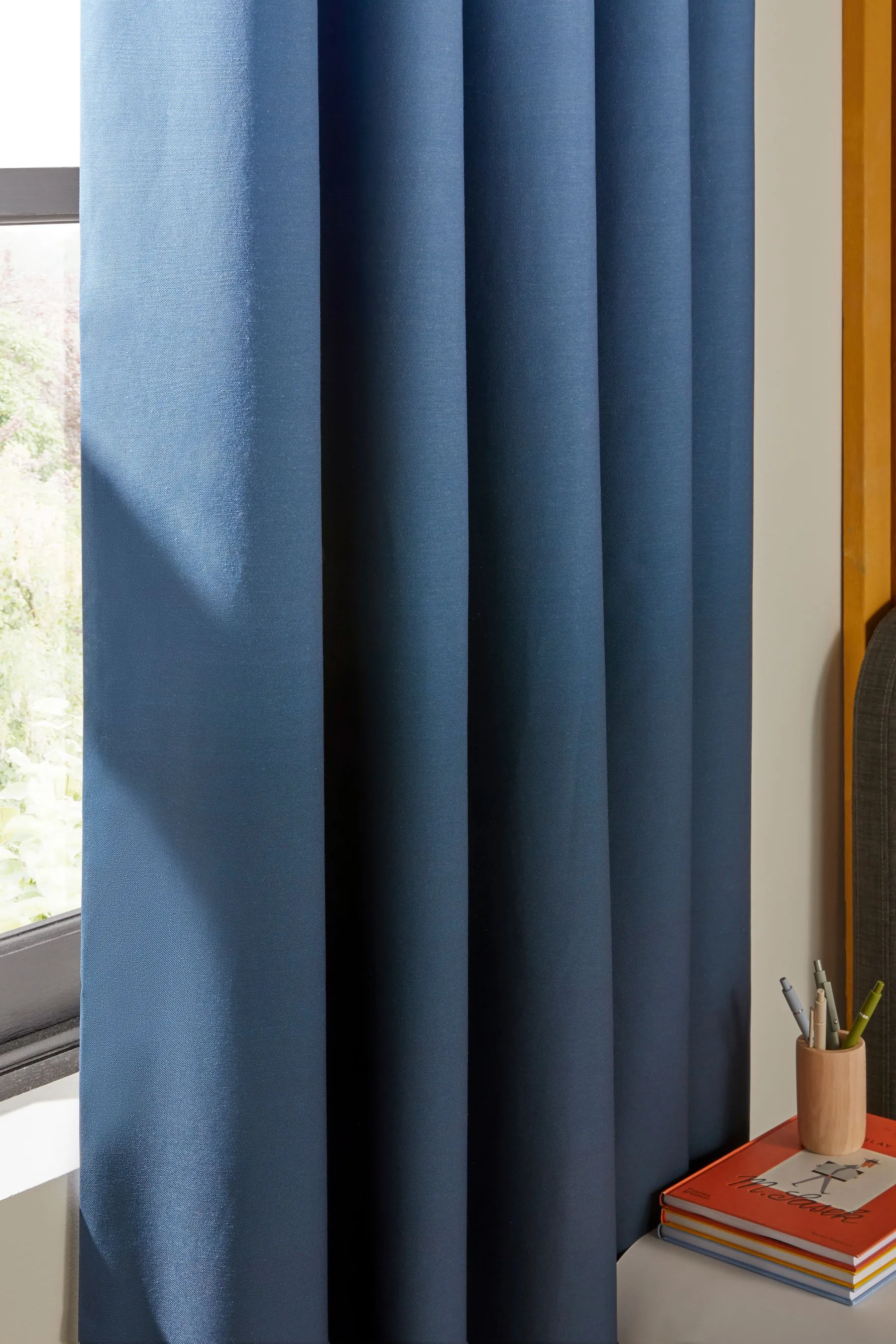 Blue Ombre Eyelet Blackout Curtains