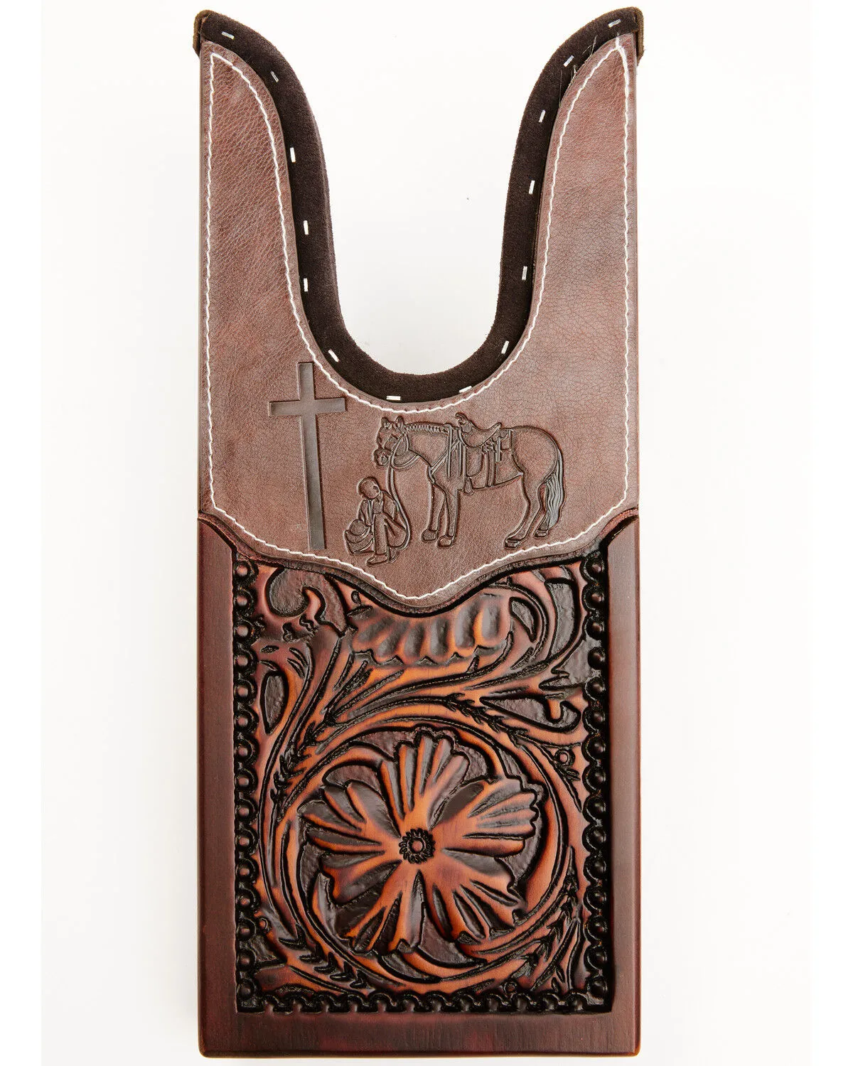 Boot Barn Praying Cowboy Tooled Boot Jack