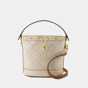 Bucket Crossbody - Tory Burch - Cotton - Ivory