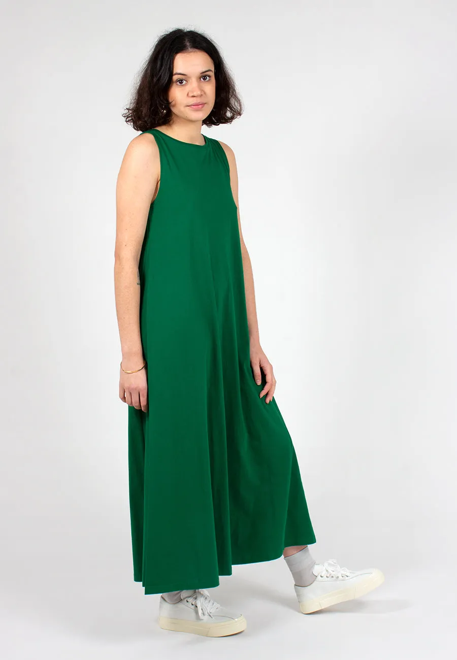 Building Block Tank Swing Dress - evergreen