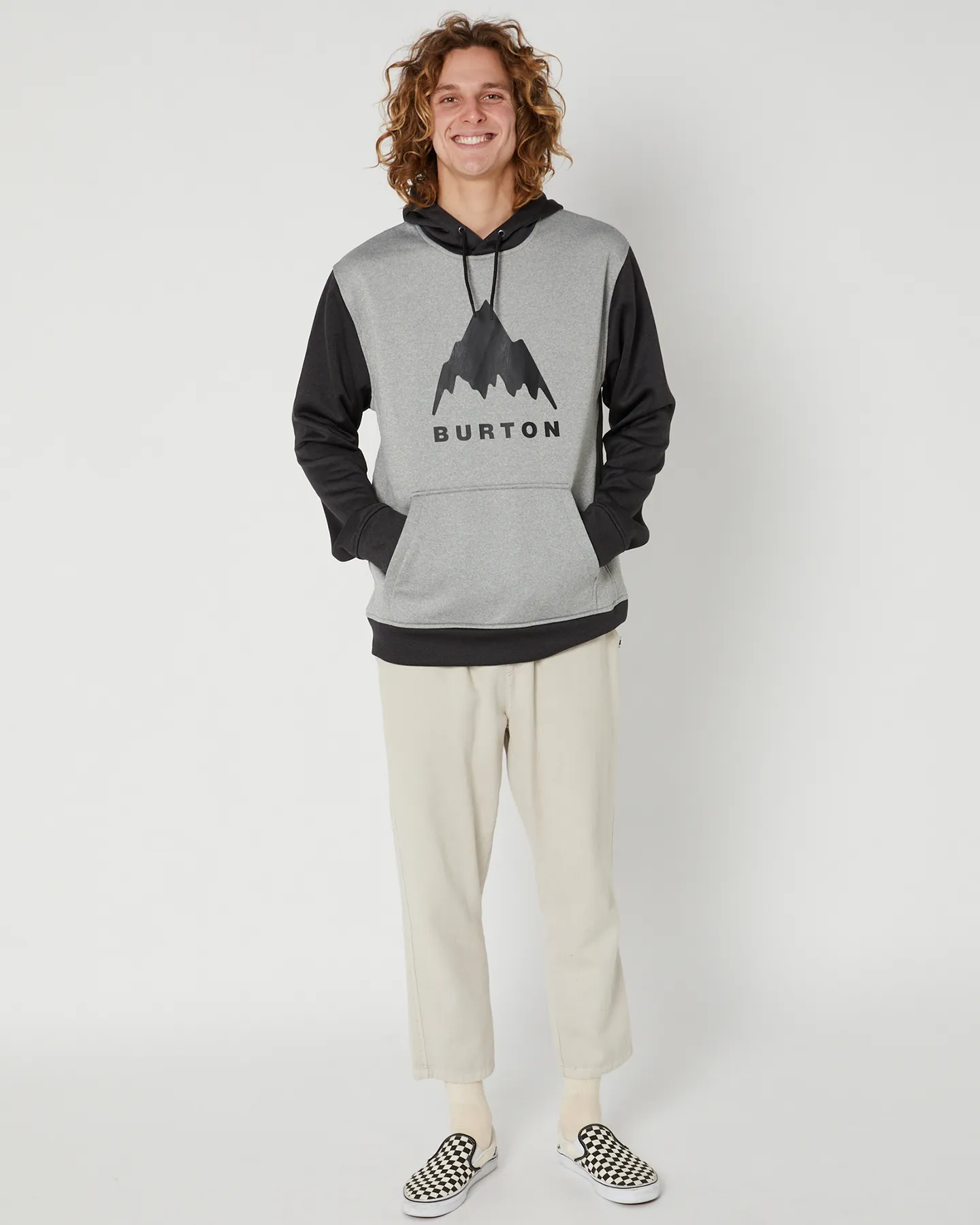 Burton Oak Mens Pullover - Gray Heather Black | SurfStitch