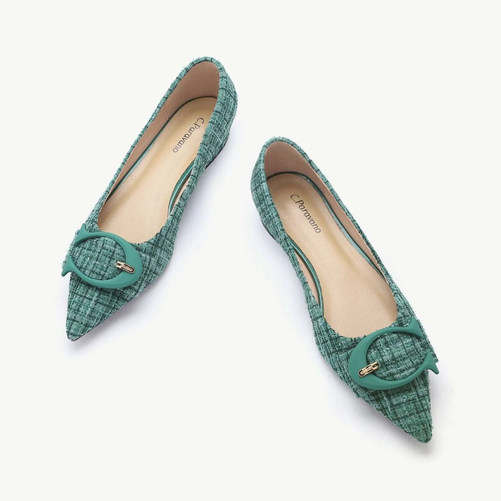 C Buckle Tweed Flats (Aida)