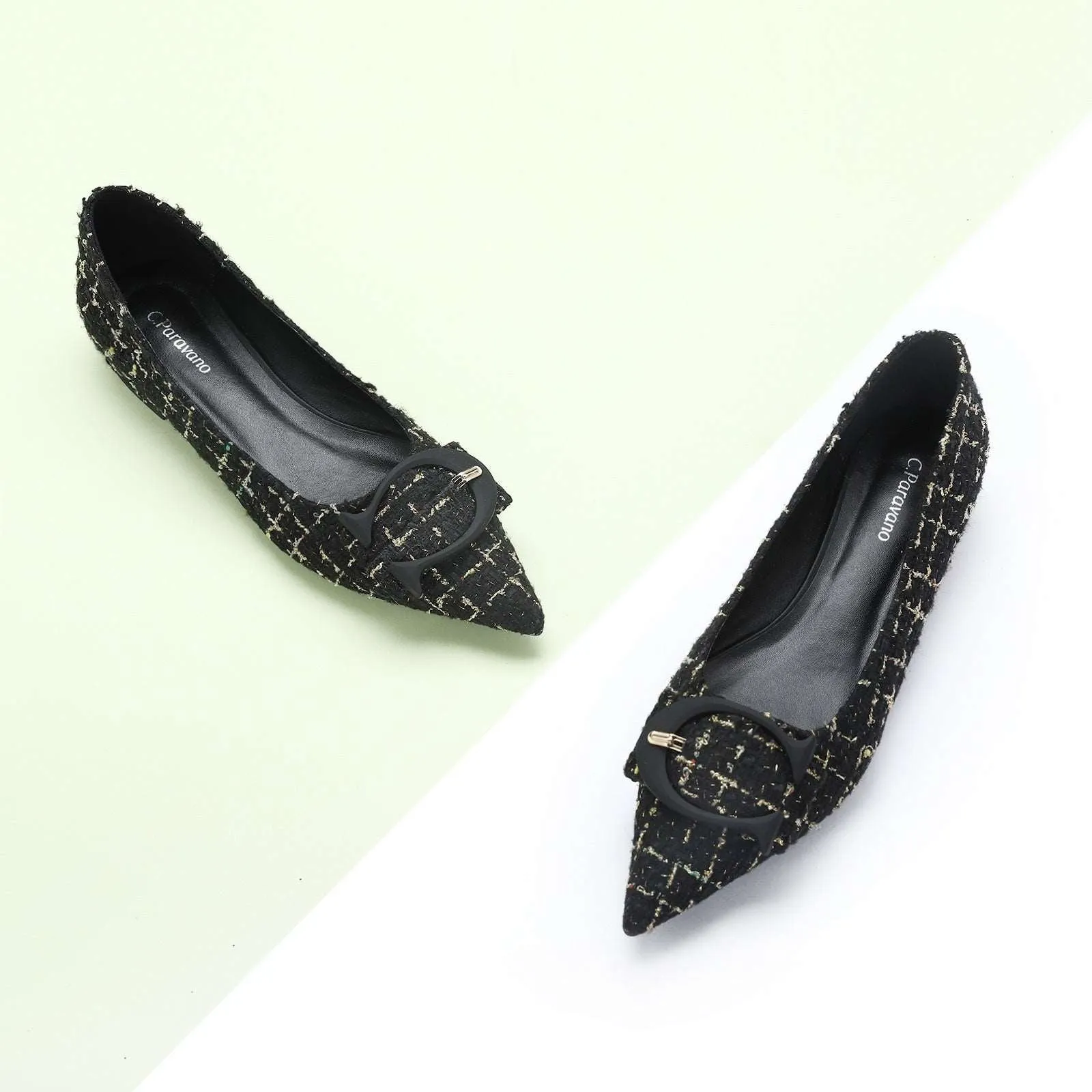 C Buckle Tweed Flats (Aida)