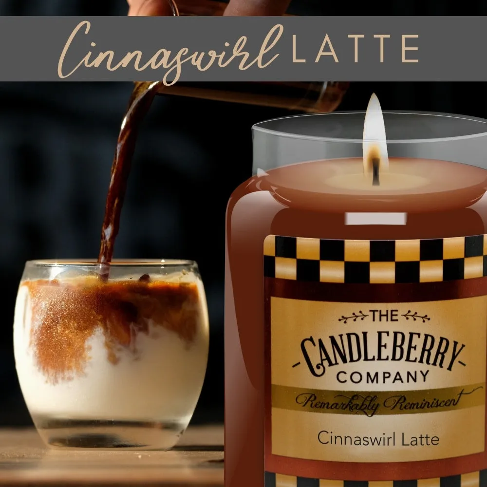 Candleberry Candles | Cinnaswirl Latte Candle | Best Candles on The Market | Hand Poured in The USA | Highly Scented & Long Last