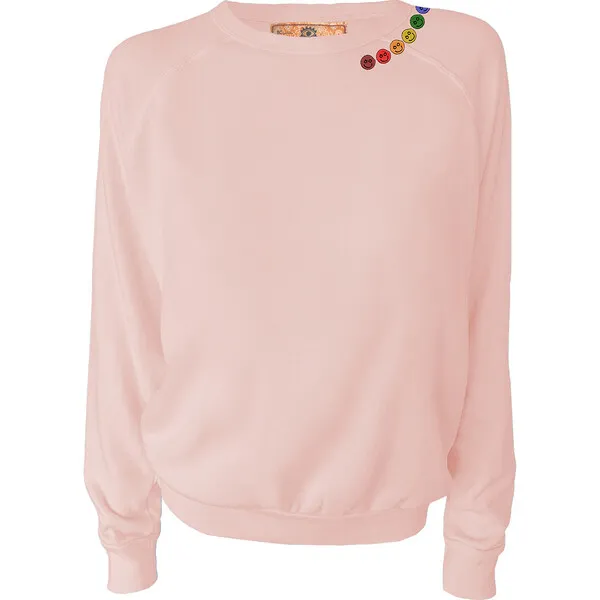 C.Bonz Women's Be Happy Pullover, Sunset Pink