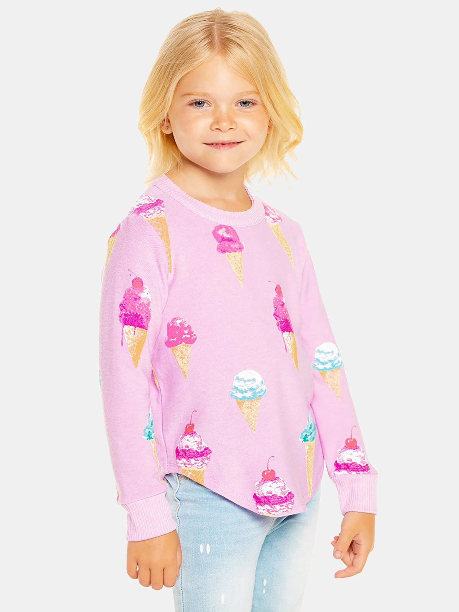     CHASER  Girls' Yummy Cones Cozy Knit Pullover    