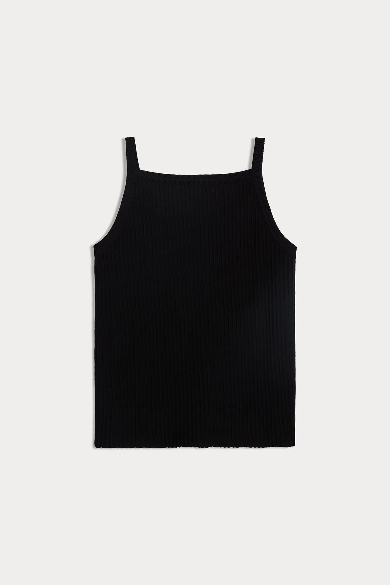 CHER COTTON CASHMERE RIBBED TANK