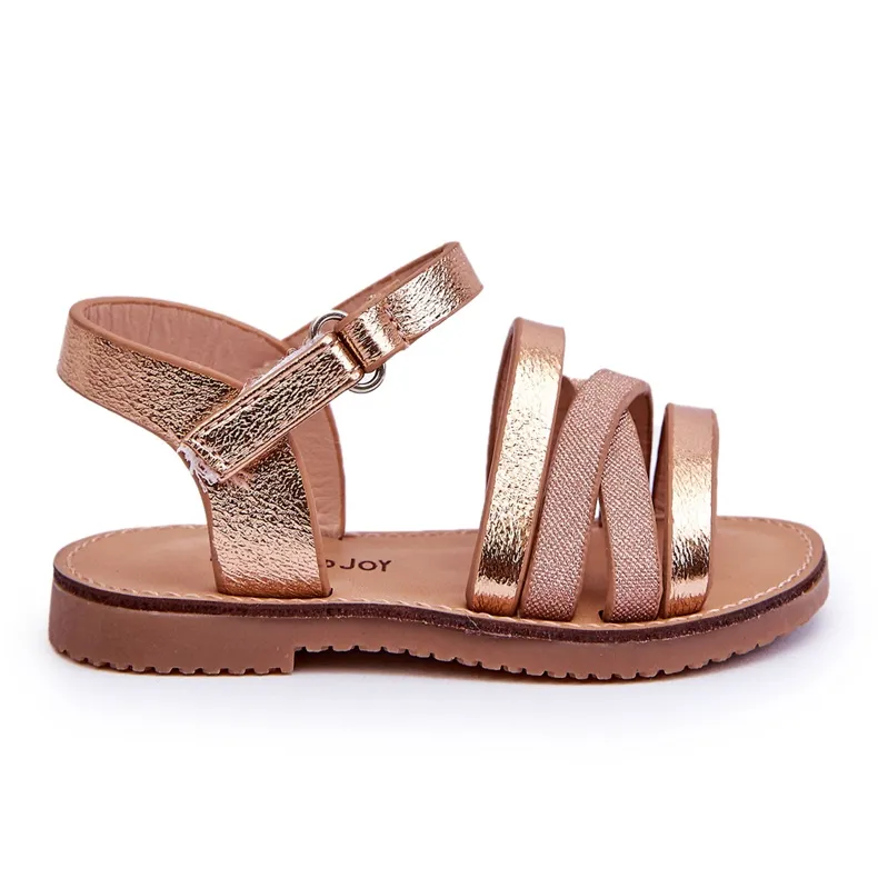 Children's Sandals With Straps Rose Gold Isla golden