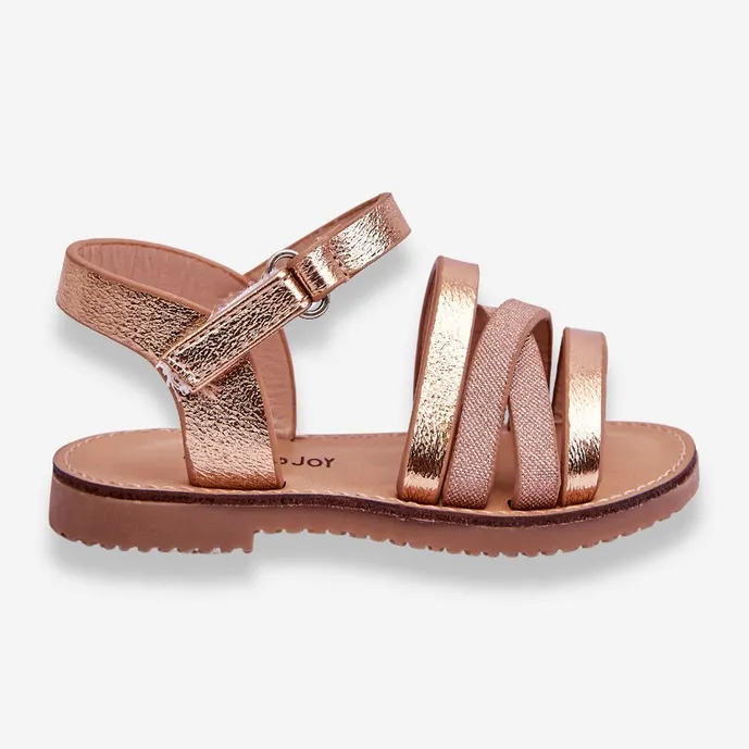 Children's Sandals With Straps Rose Gold Isla golden