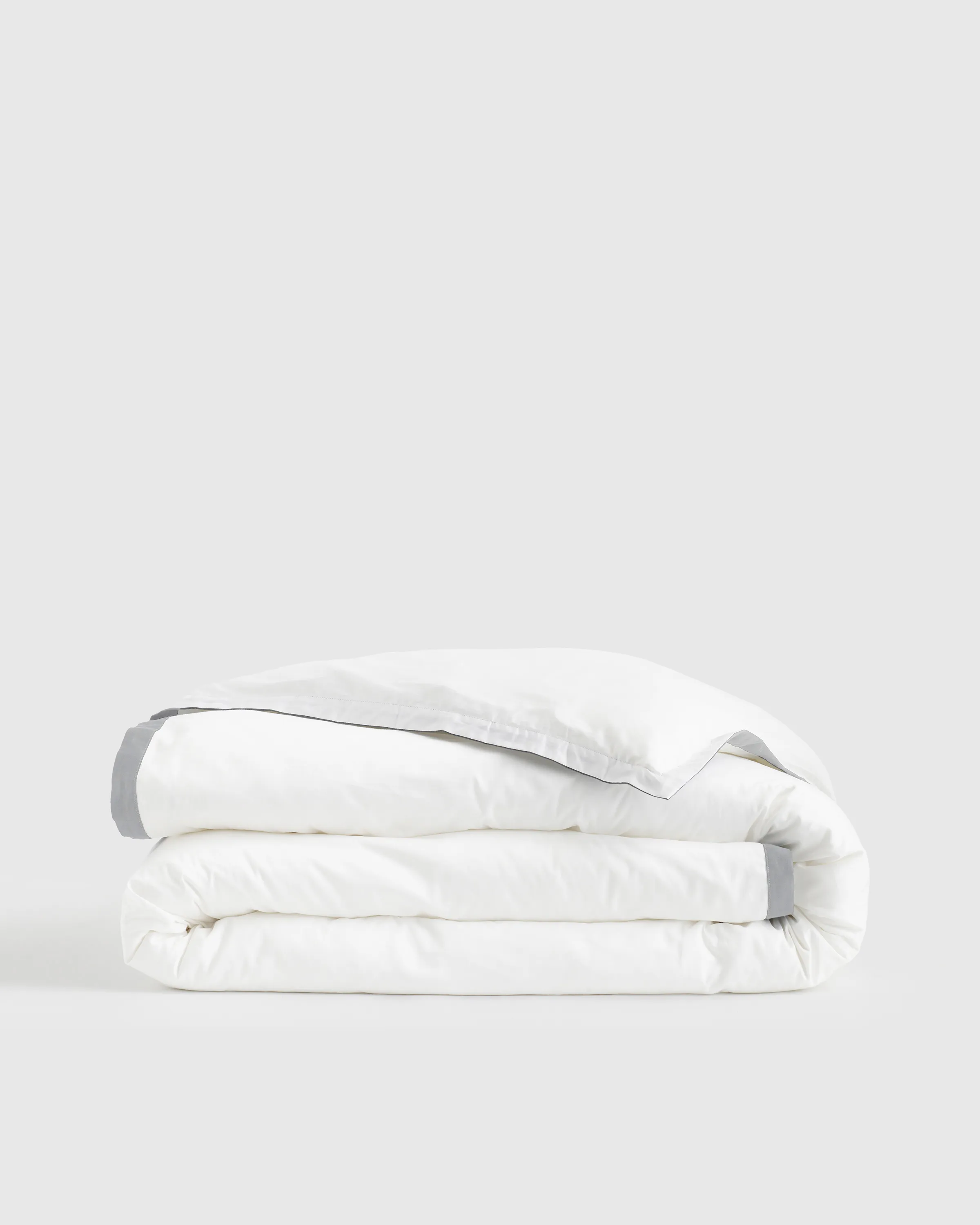 Classic Organic Percale Border Duvet Cover