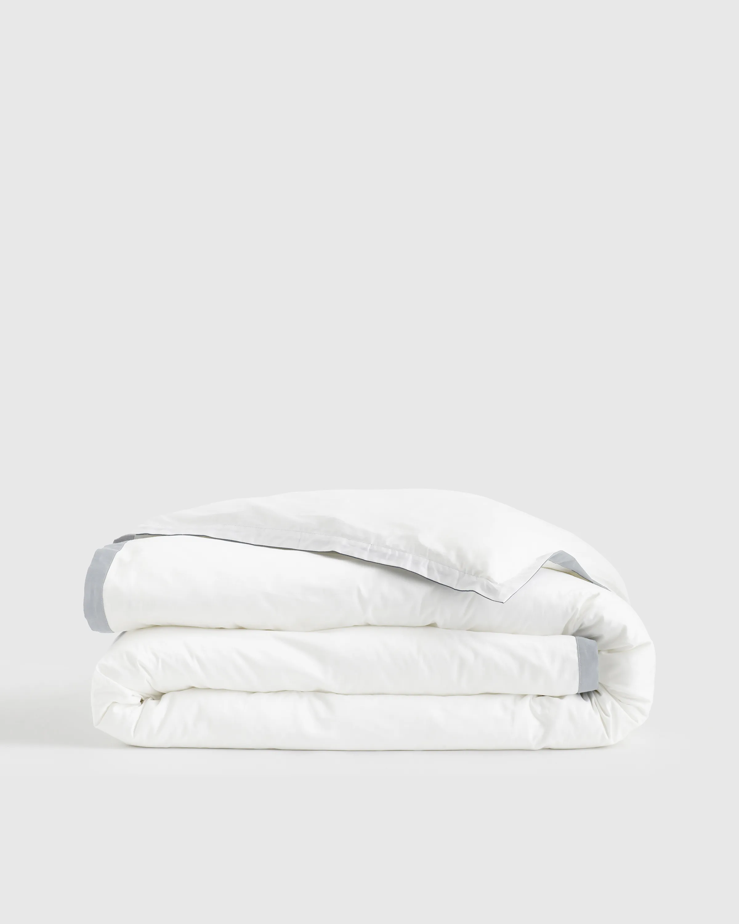 Classic Organic Percale Border Duvet Cover