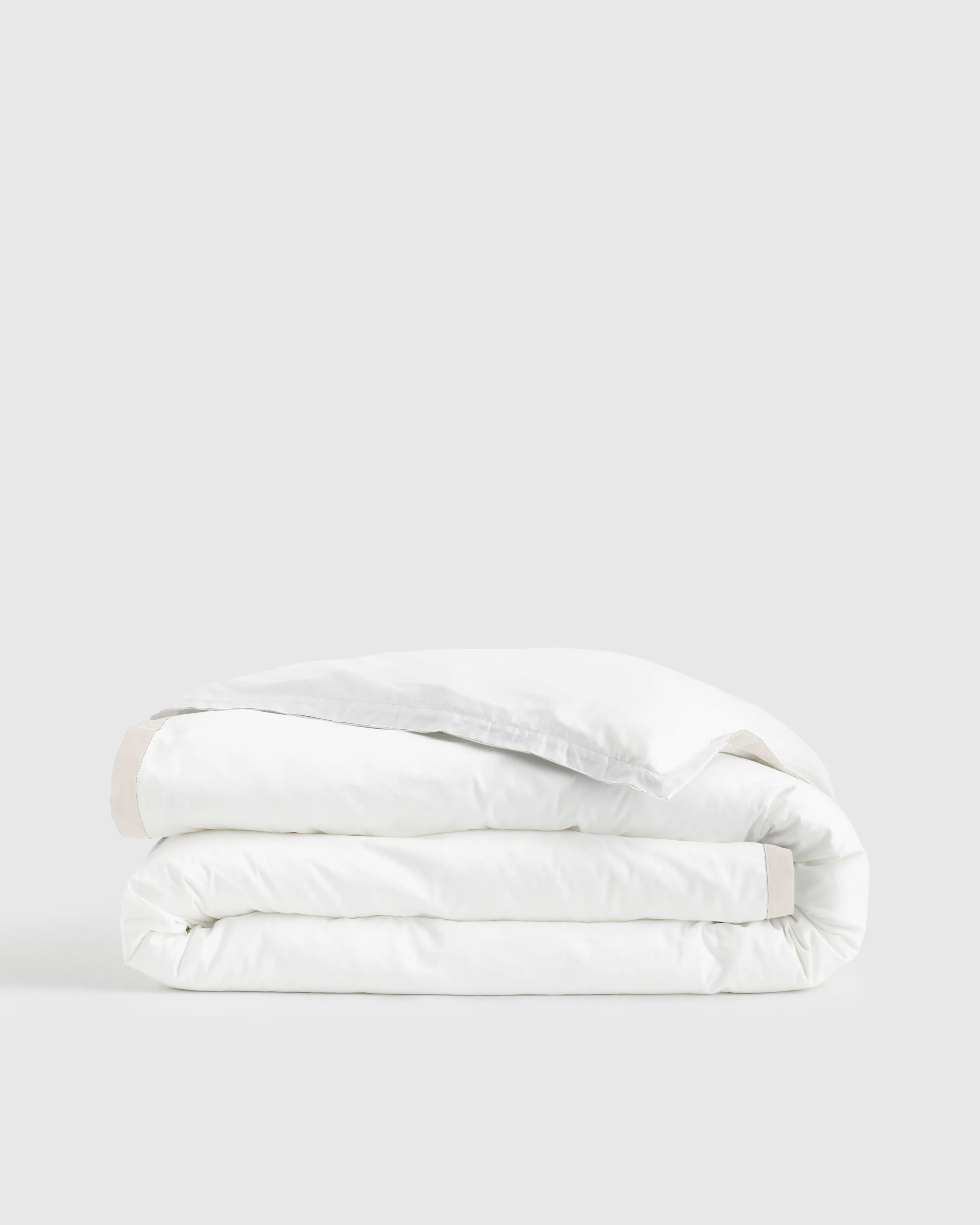 Classic Organic Percale Border Duvet Cover