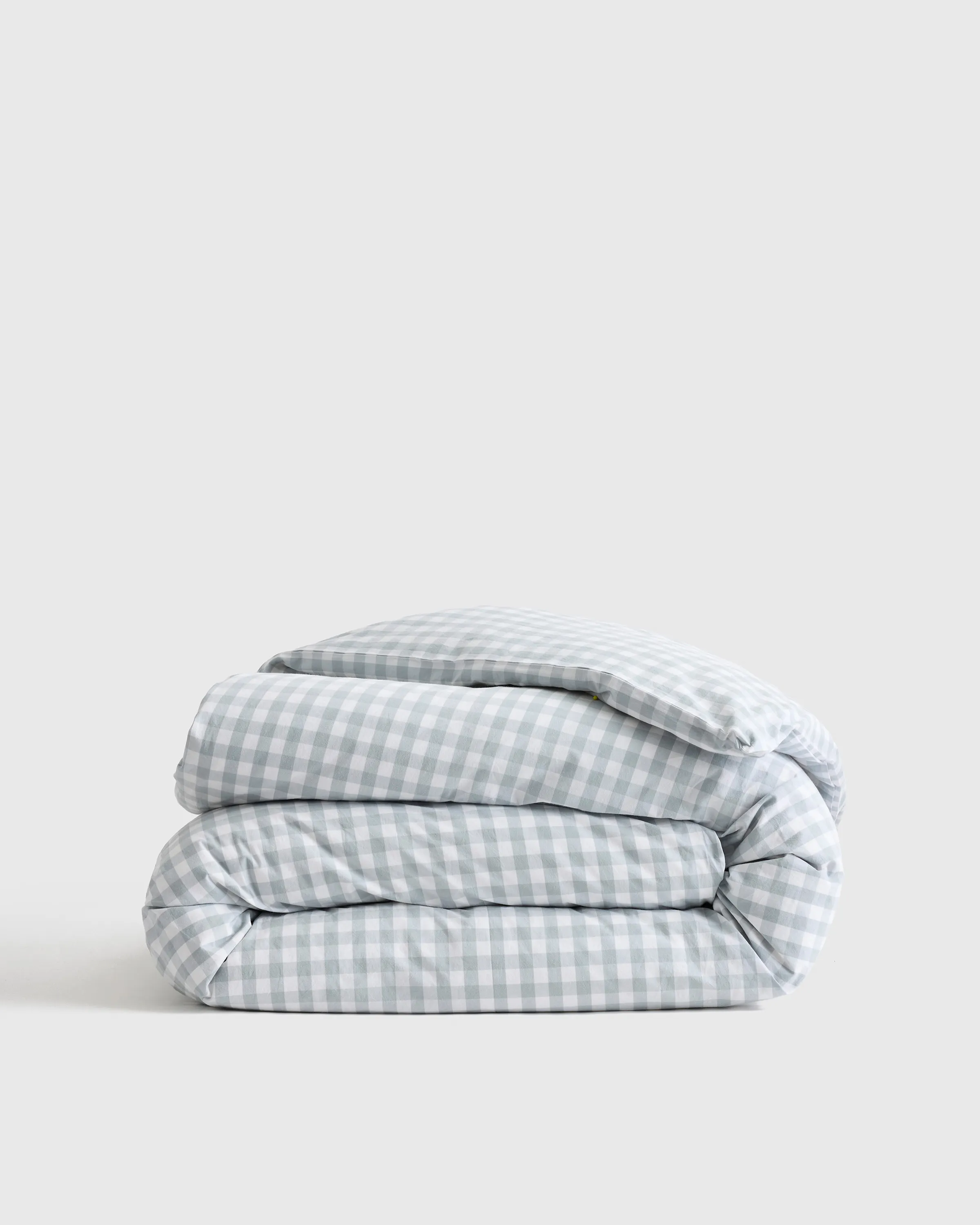 Classic Organic Percale Gingham Duvet Cover