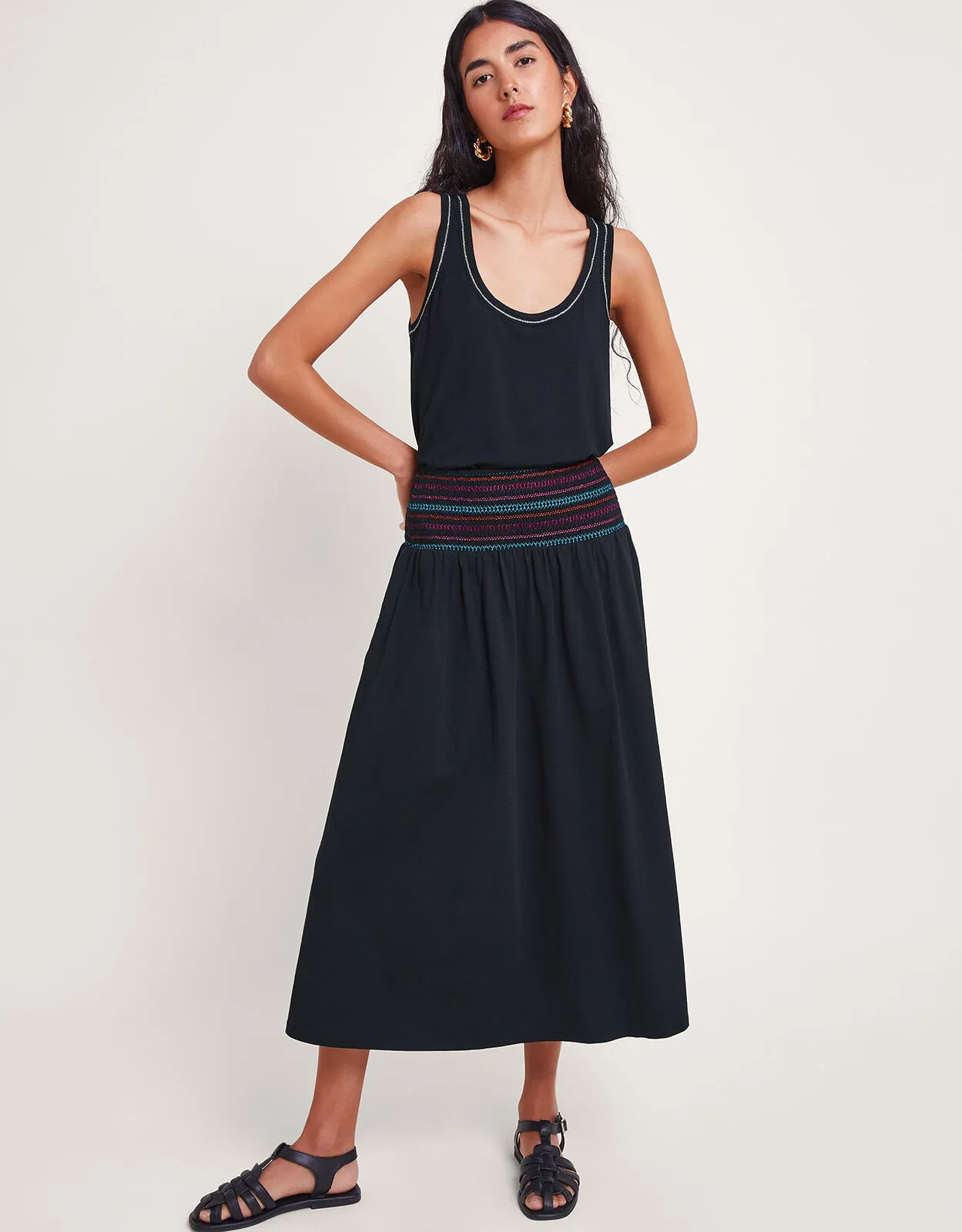 Cleo Stitch Skirt Black