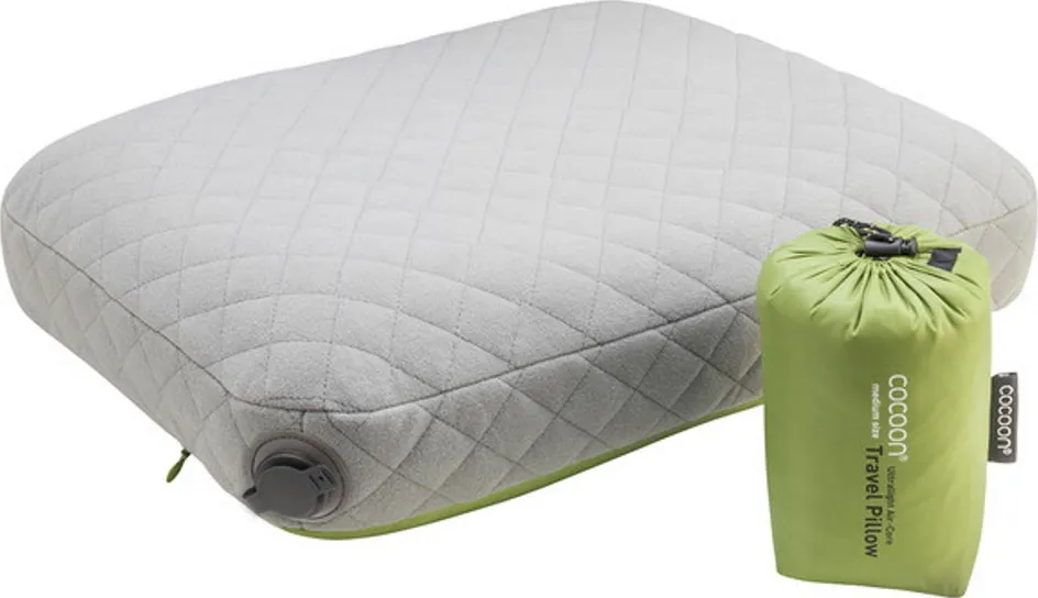 Cocoon Air-Core Pillow Ultralight Small Wasabi/Grey | Buy Cocoon Air-Core Pillow Ultralight Small Wasabi/Grey here | Outnorth