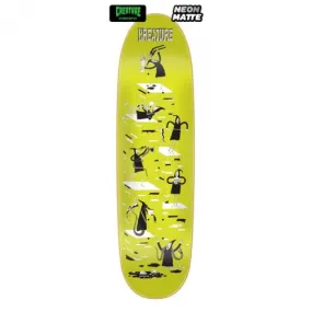 Creature Free For All LG Powerply Skate Deck Yellow  Comes with a sheet of FREE grip tape