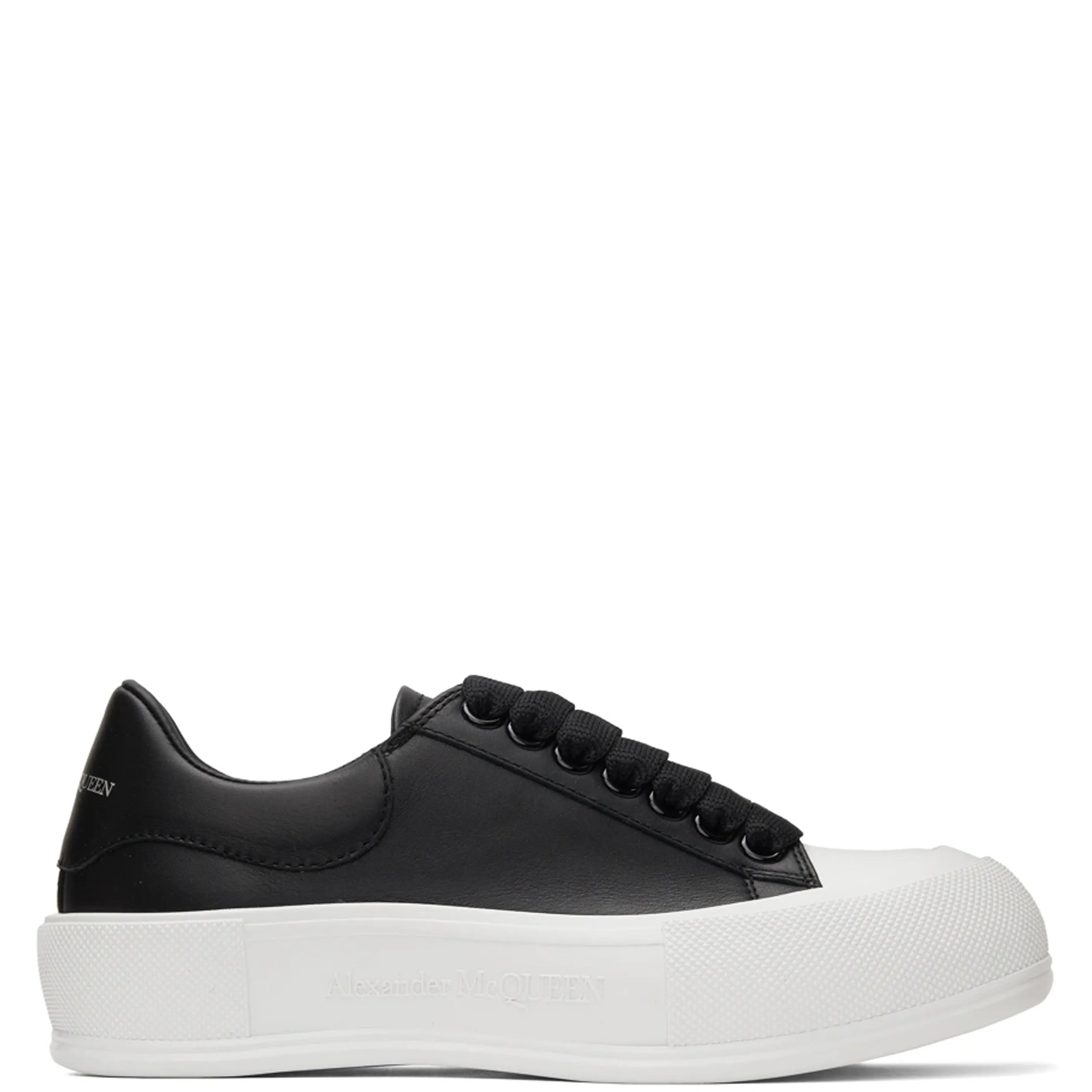 Deck Plimsoll Sneakers, Black/White