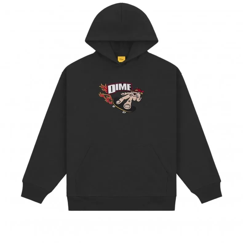 Dime Decker Embroidered Pullover Hooded Sweatshirt (Black)