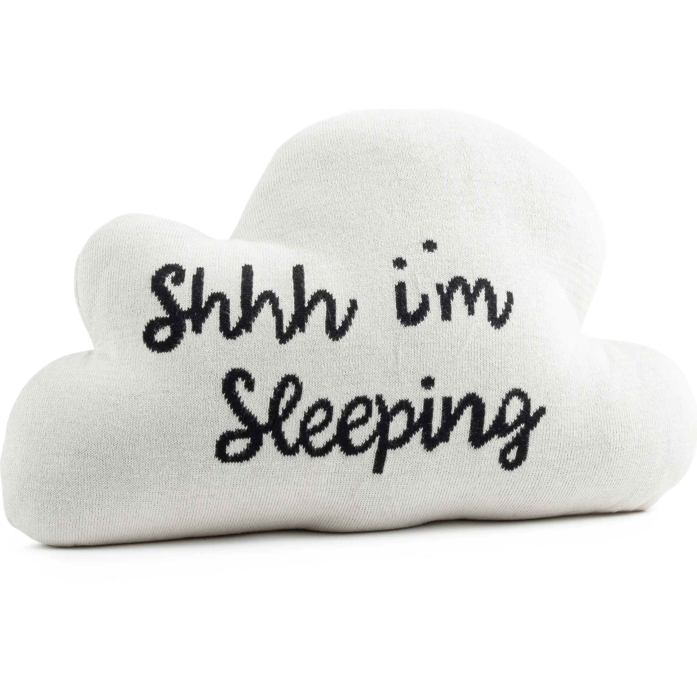 Domani Home Shh I'm Sleeping Pillow, Cream and Black