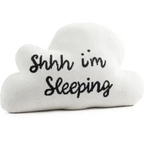 Domani Home Shh I'm Sleeping Pillow, Cream and Black