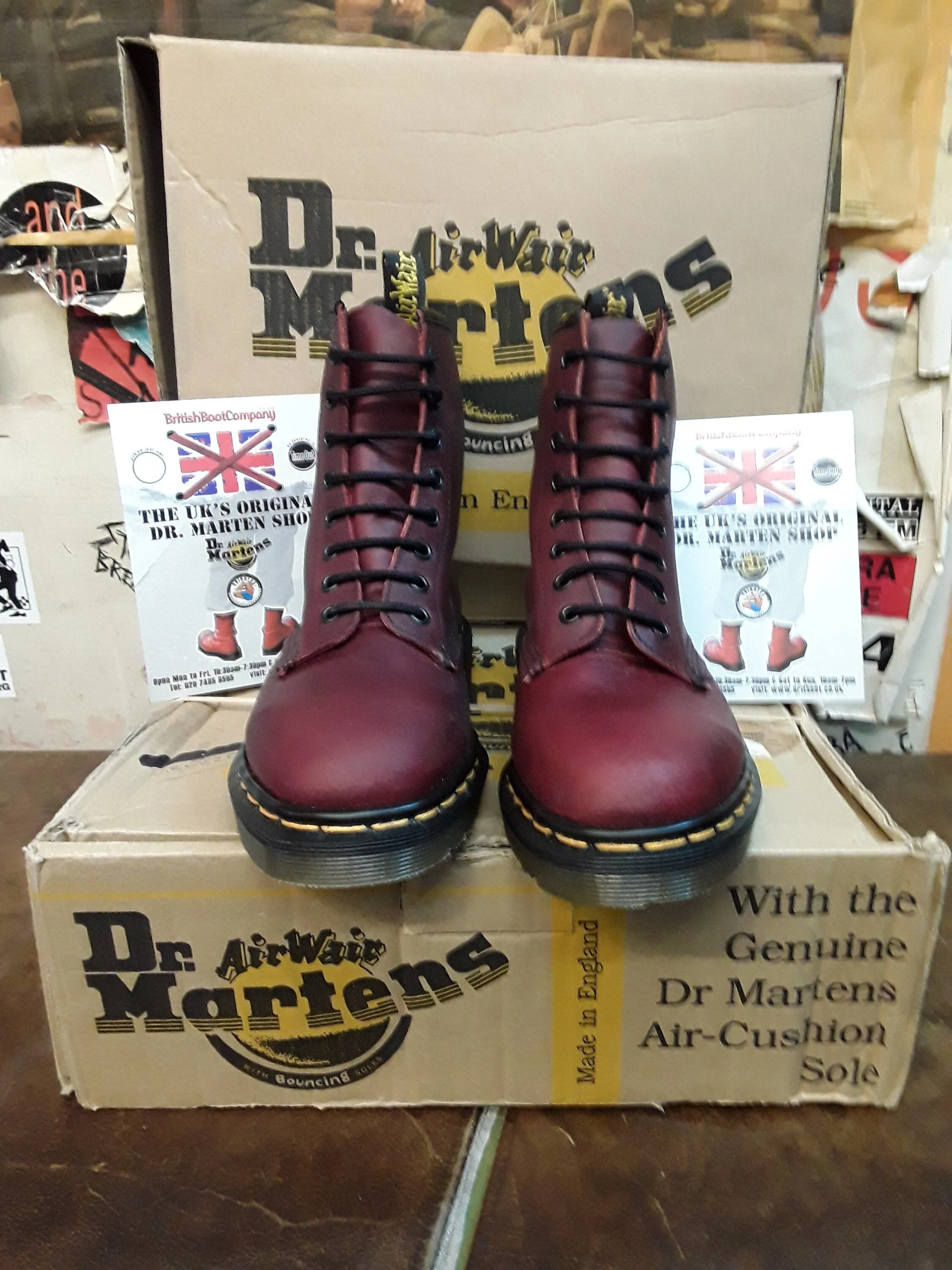 Dr Martens 1460 Burgundy Waxy 8 Hole Size 3