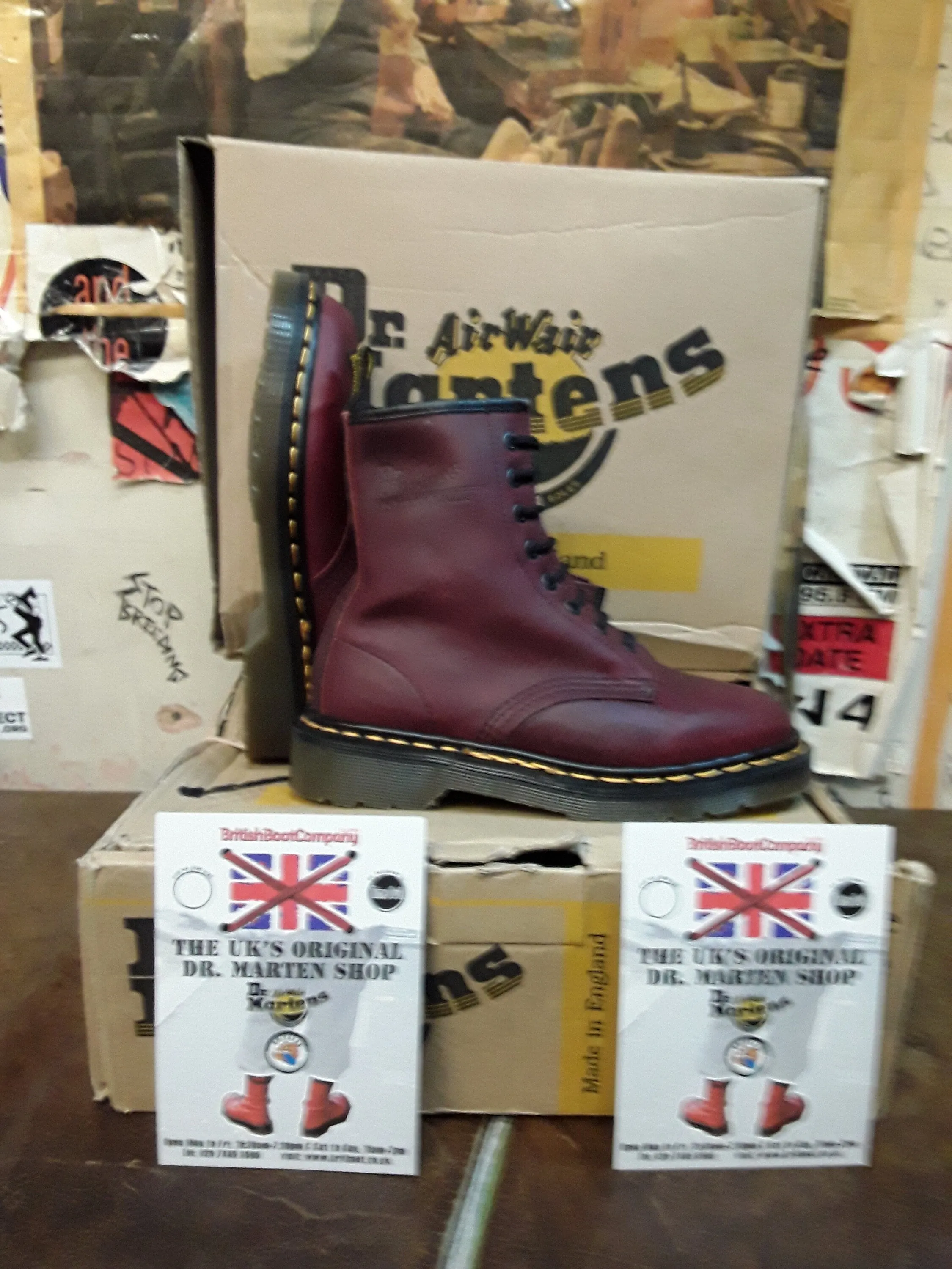 Dr Martens 1460 Burgundy Waxy 8 Hole Size 3