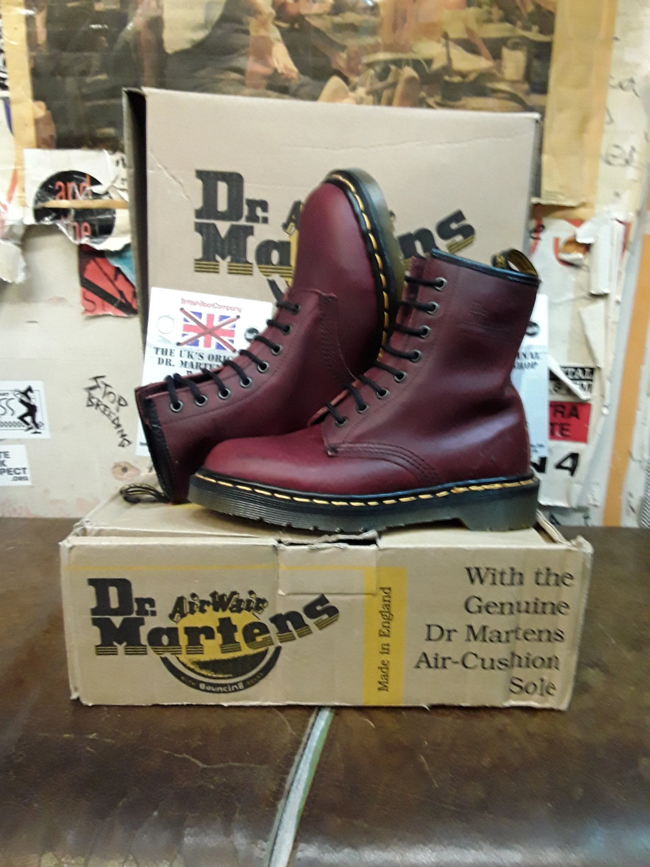 Dr Martens 1460 Burgundy Waxy 8 Hole Size 3