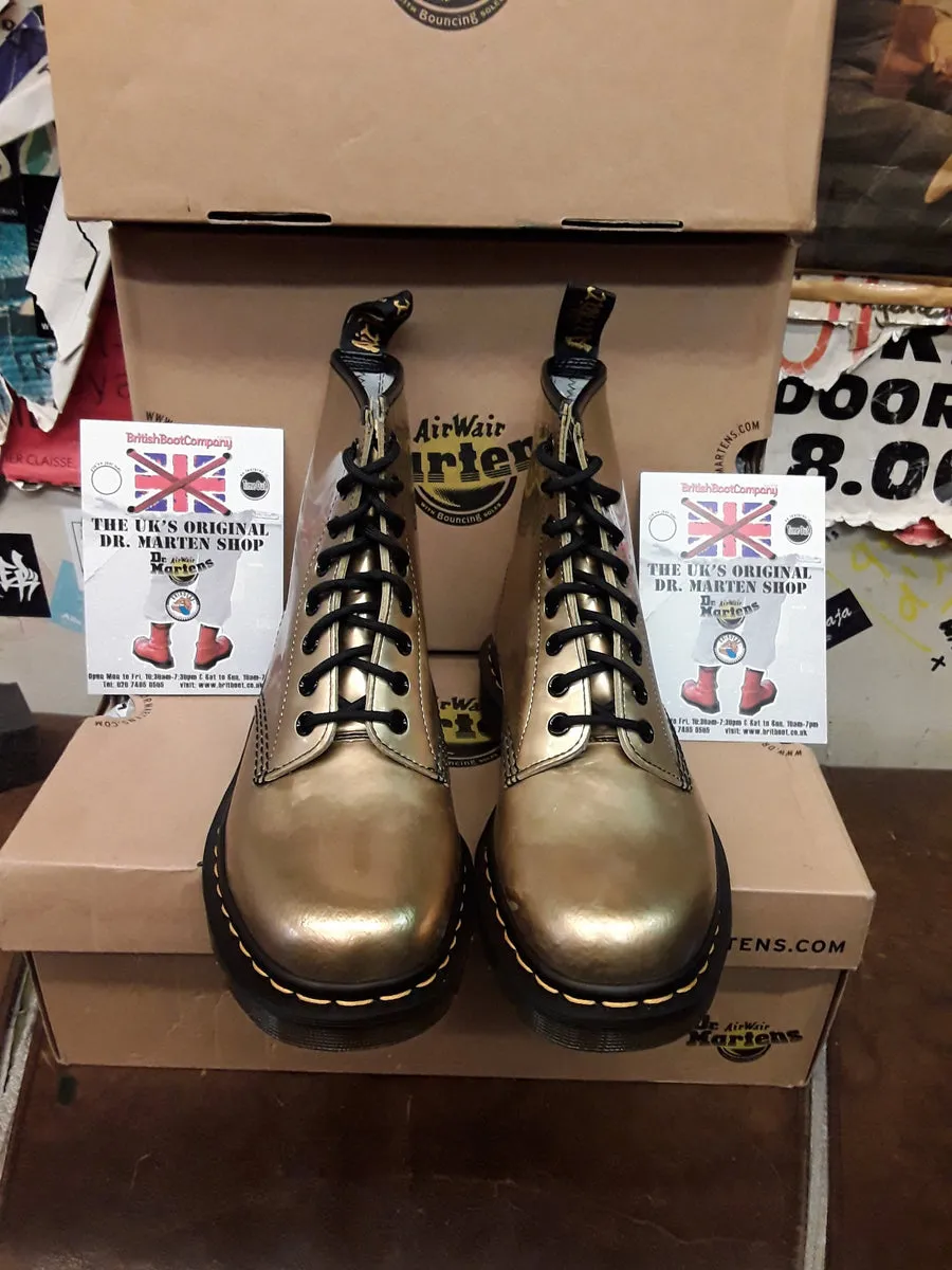 Dr Martens 1460 Gold Spectra Patent Sizes 4 and 5