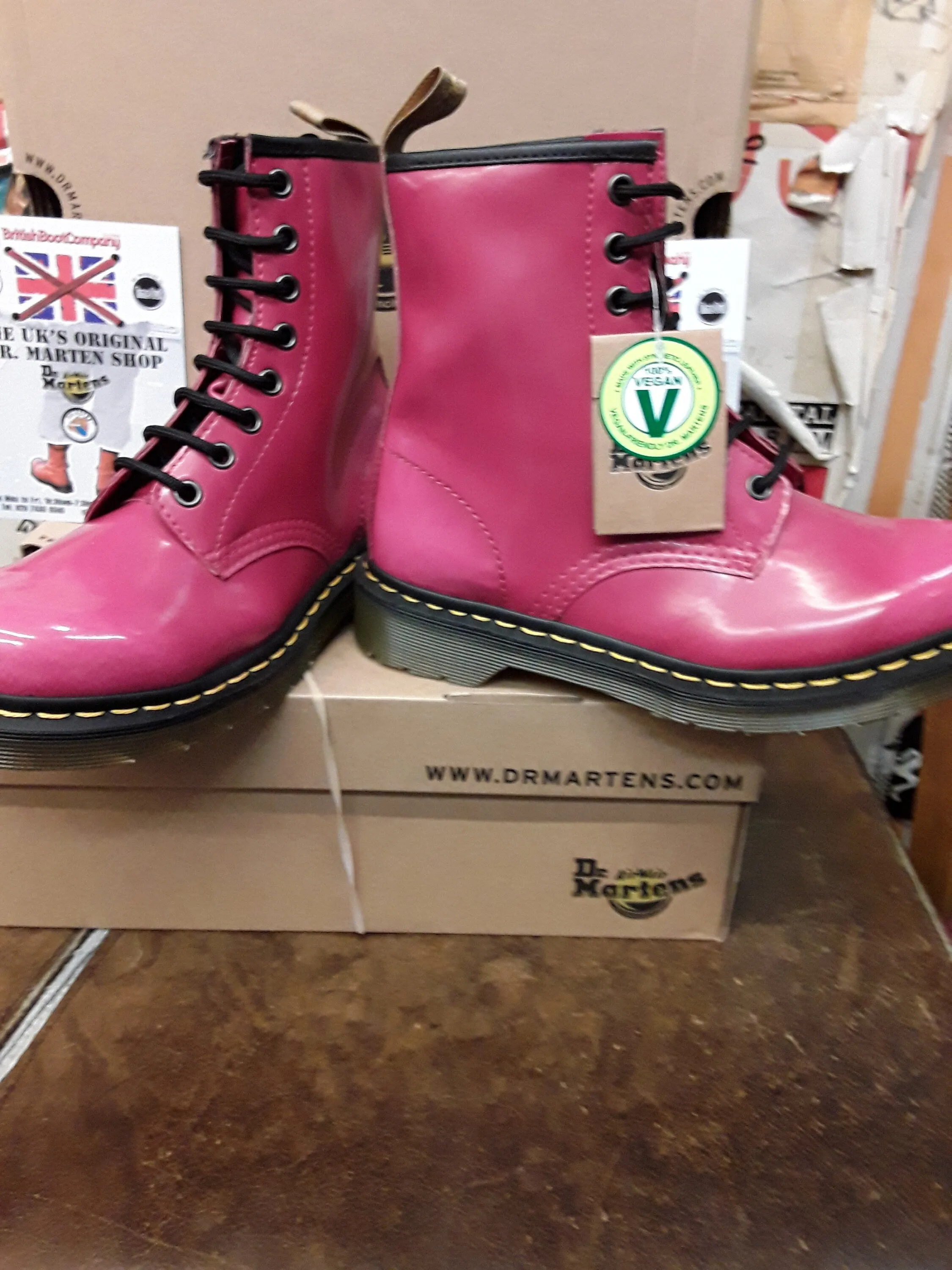 Dr Martens 1460 Pink Brush Vegan Various Sizes