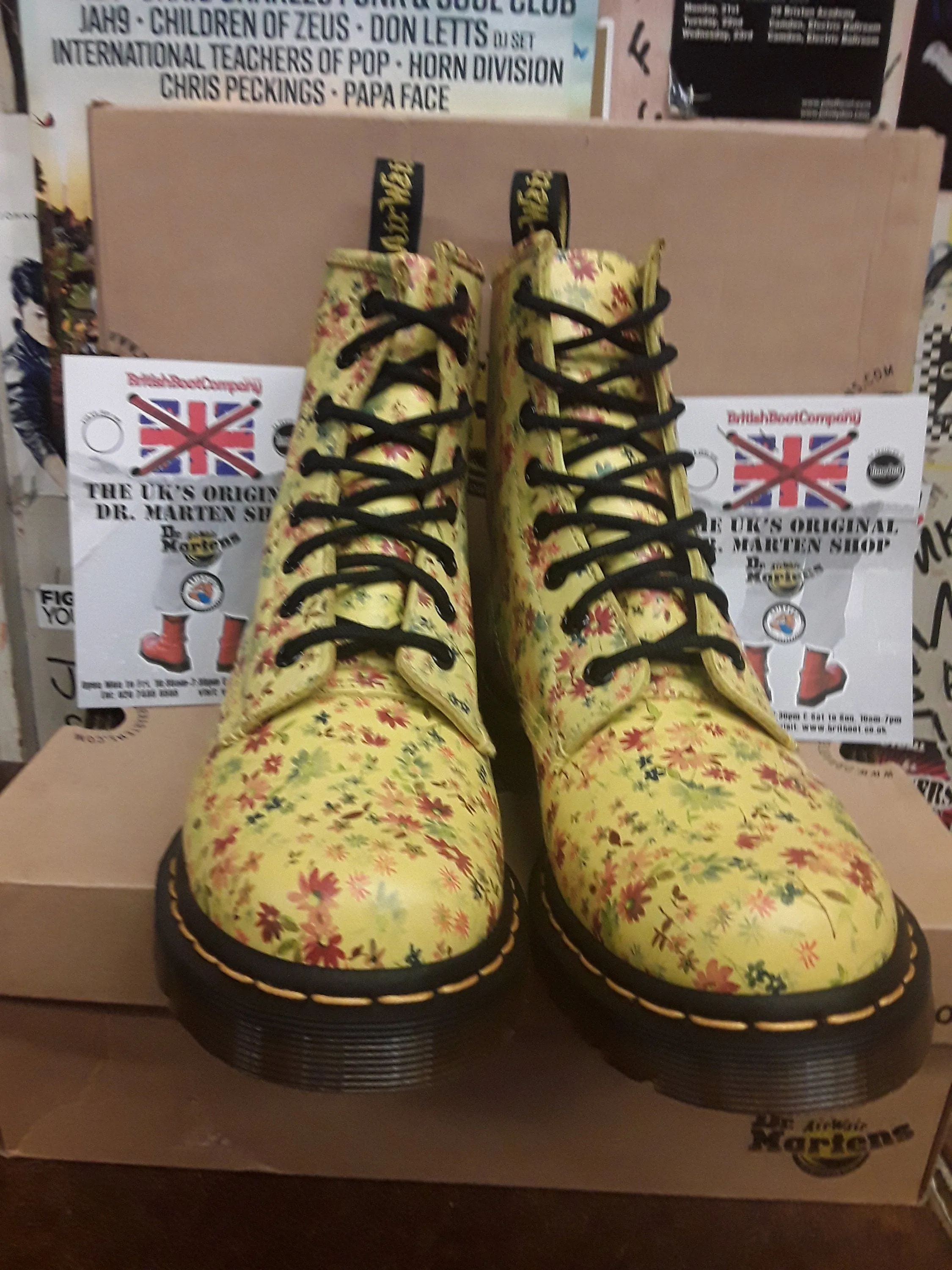 Dr Martens 1460 Sun Yellow Flowers Various Sizes